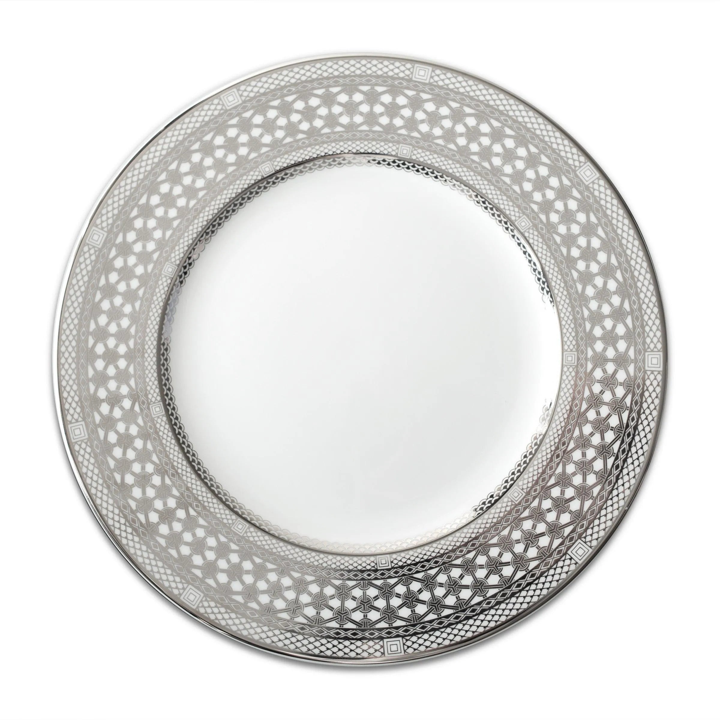 Caskata Wholesale Hawthorne Ice Platinum Dinner Plate