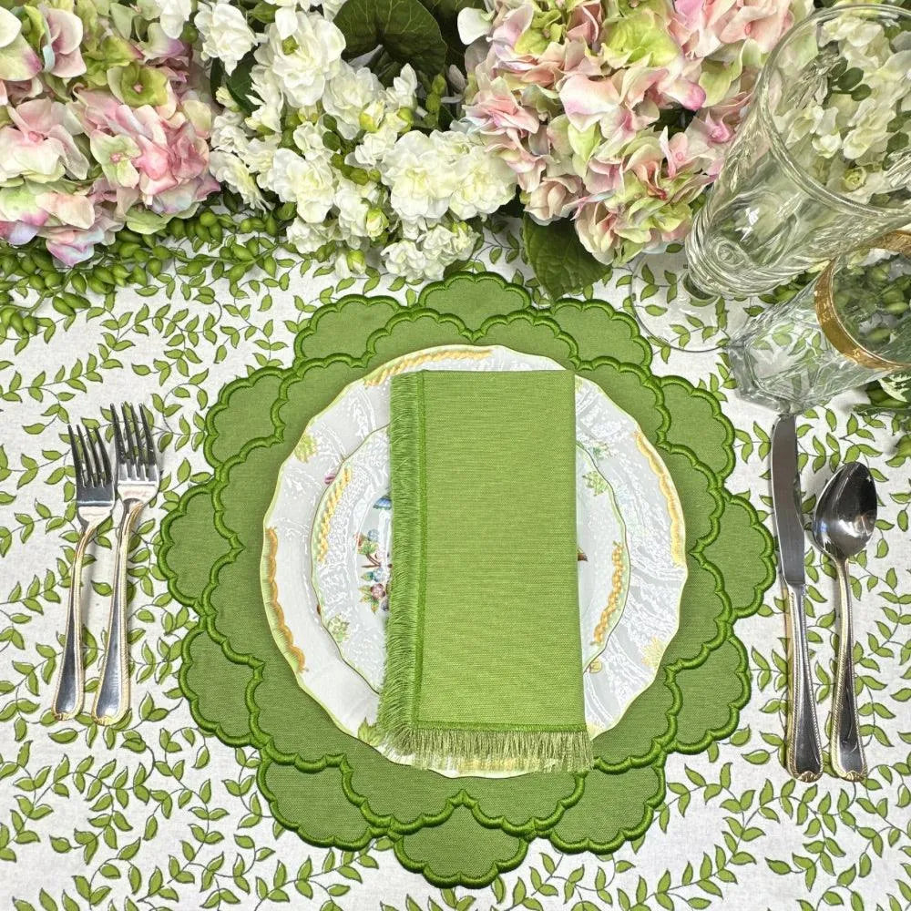 Flying Sheep Country Green Leaves - Tablecloth