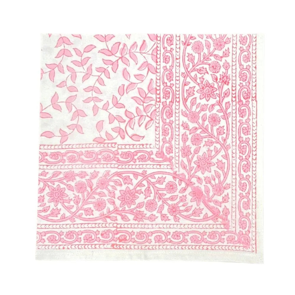 Flying Sheep Country Pink Leaves - Napkin (Set of 4)