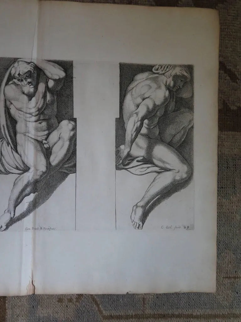 17th Century Pair of Engravings by Carlo Cesion