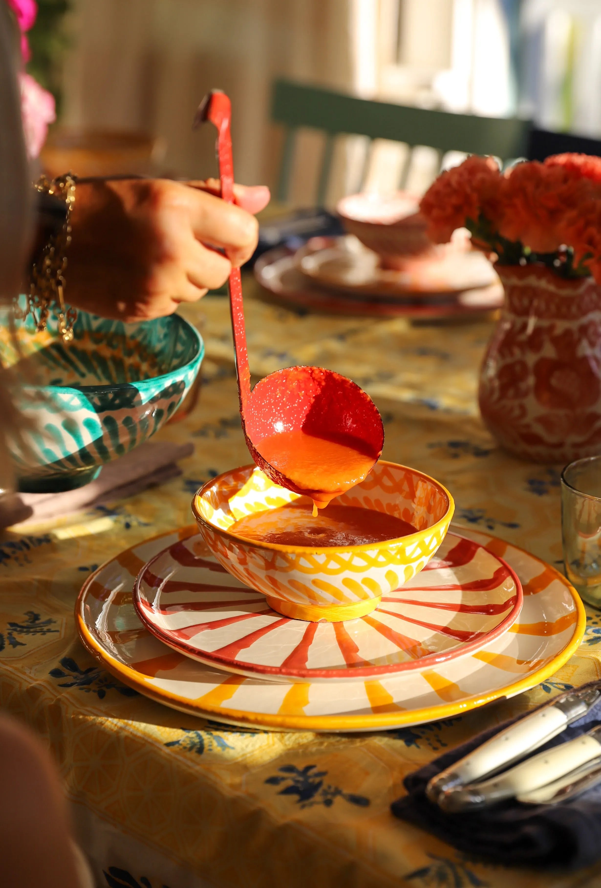 Small bowl with hand painted designs