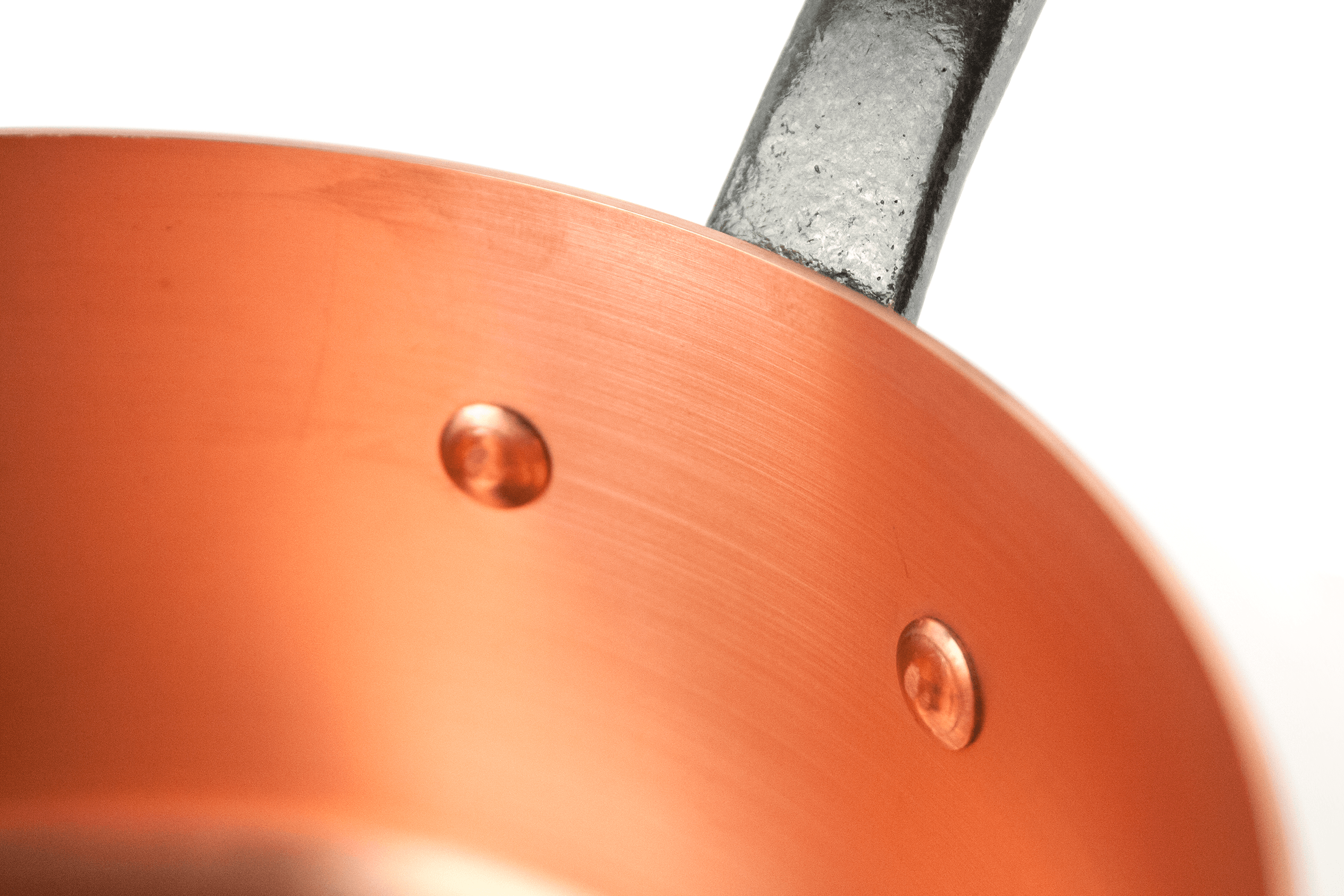 Pure copper saucepan with pouring spout, 1.5 qt