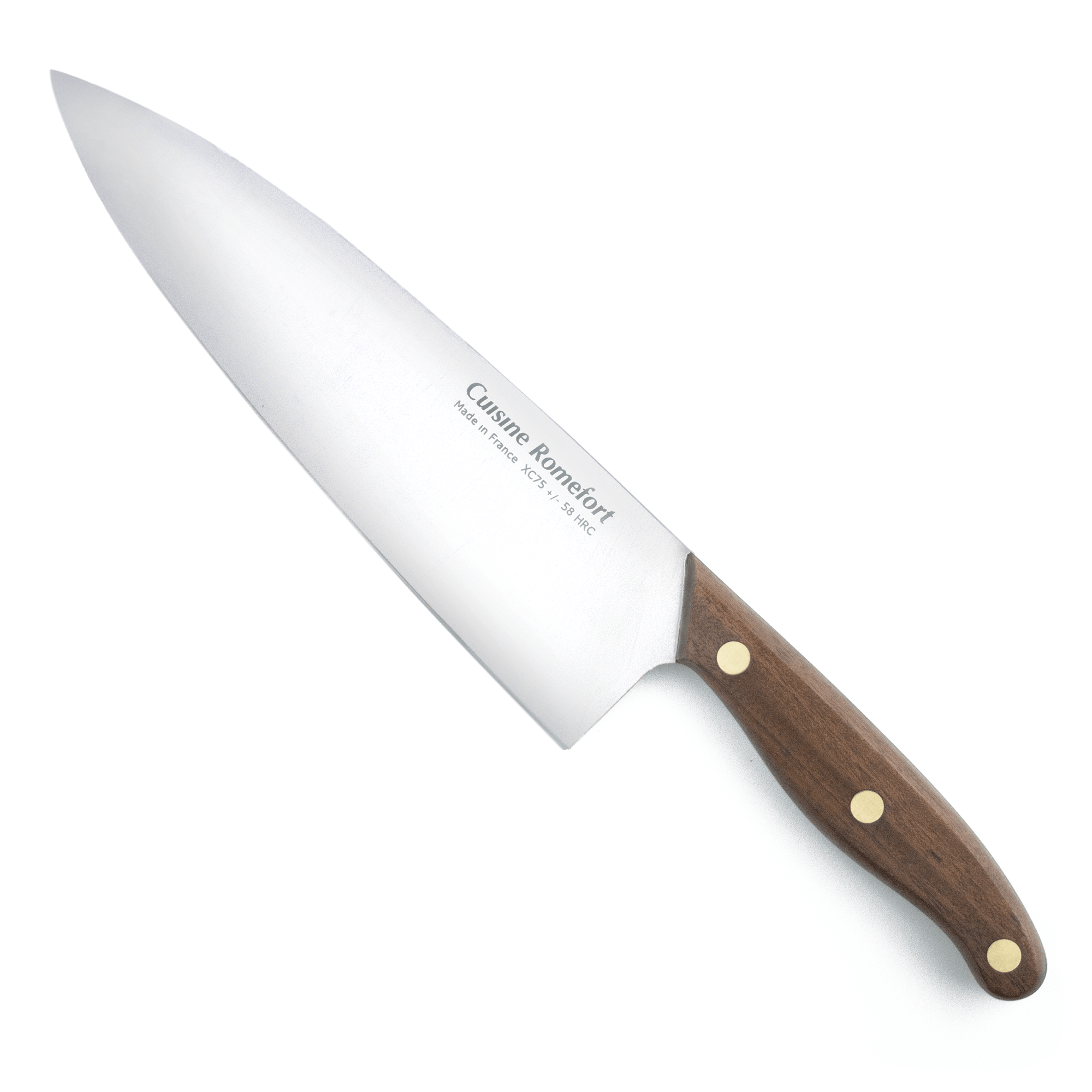 Chef Knife in Carbon Steel with Leather Sheath