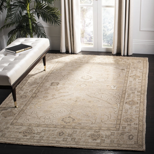 Izmir Wool Rug in Gold and Ivory