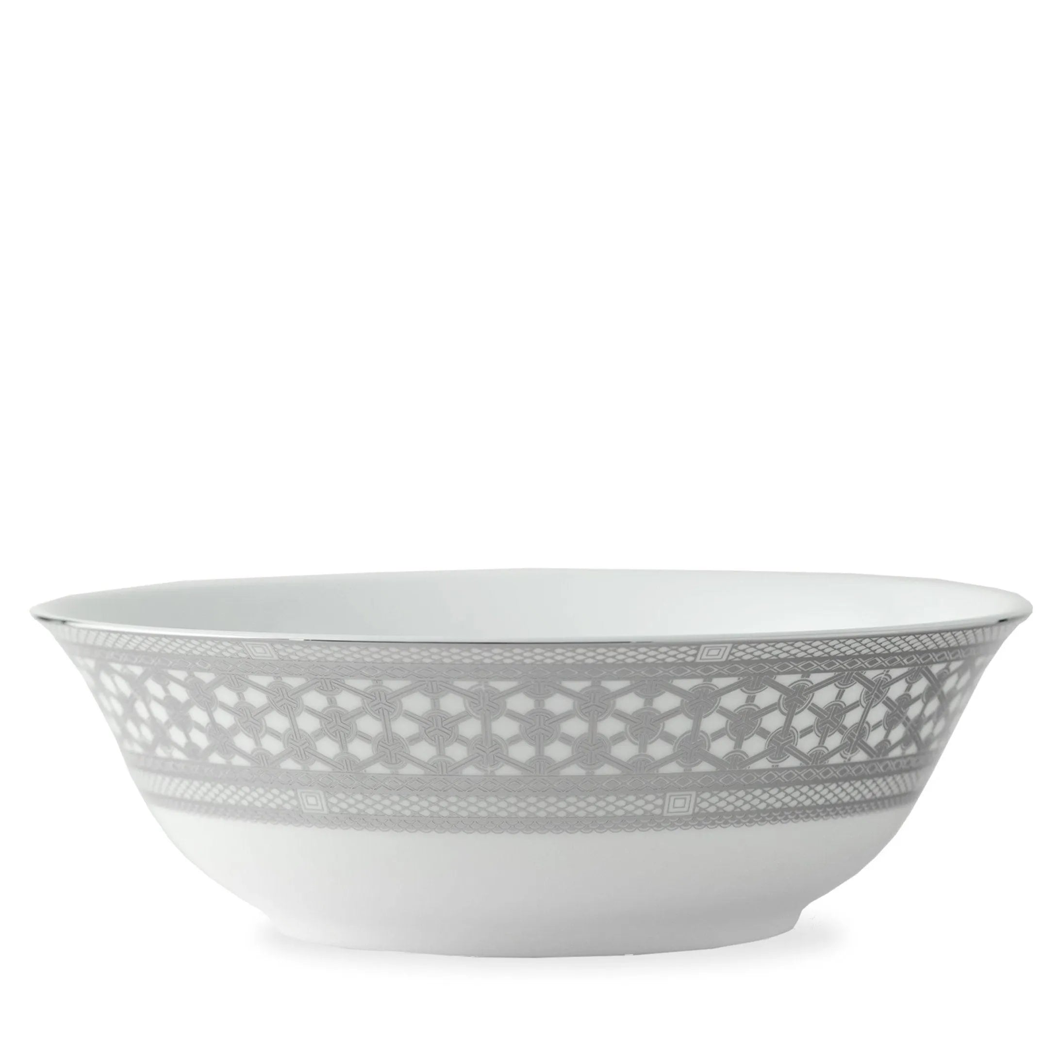 Caskata Wholesale Hawthorne Ice Platinum Medium Serving Bowl