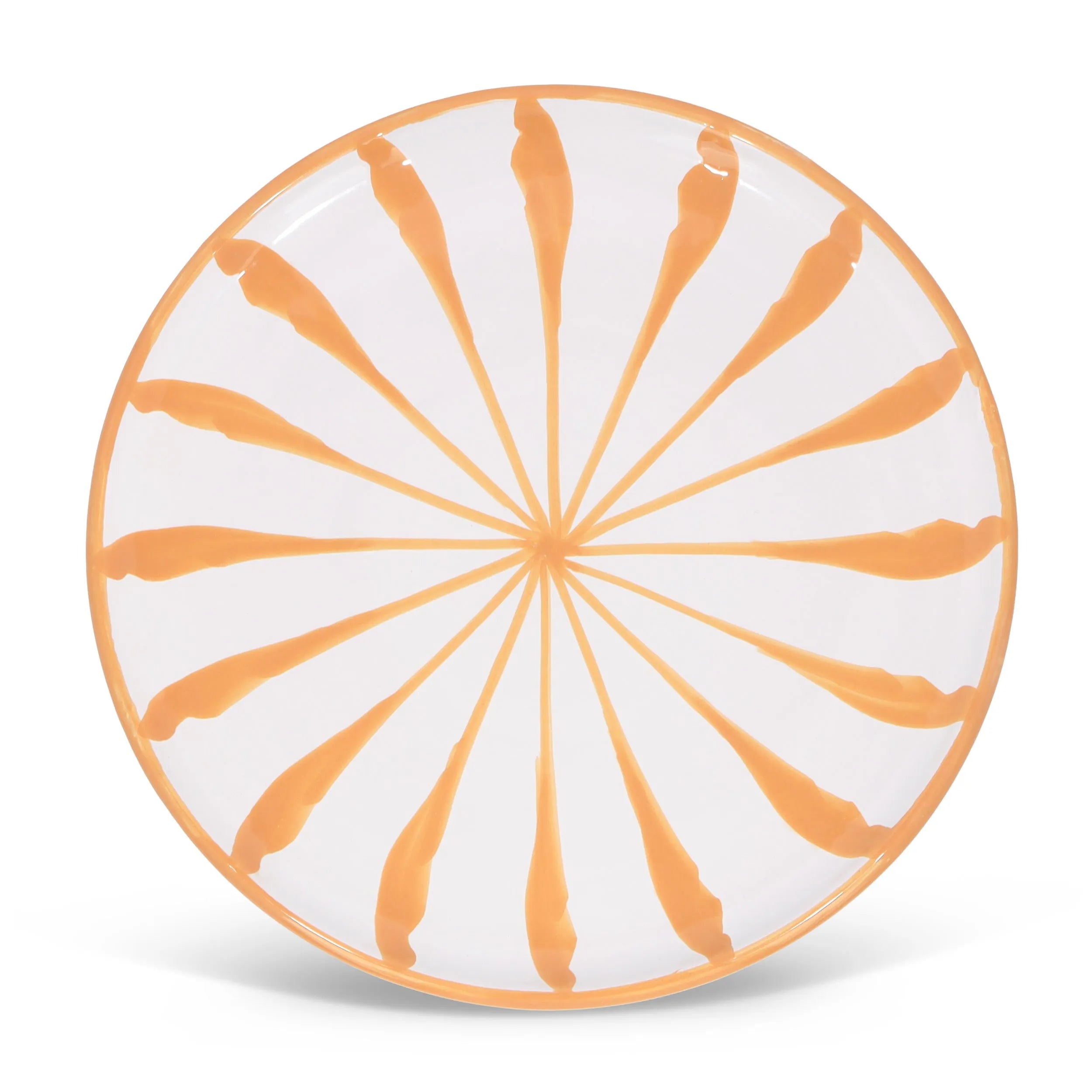 Dinner plate with candy cane stripes