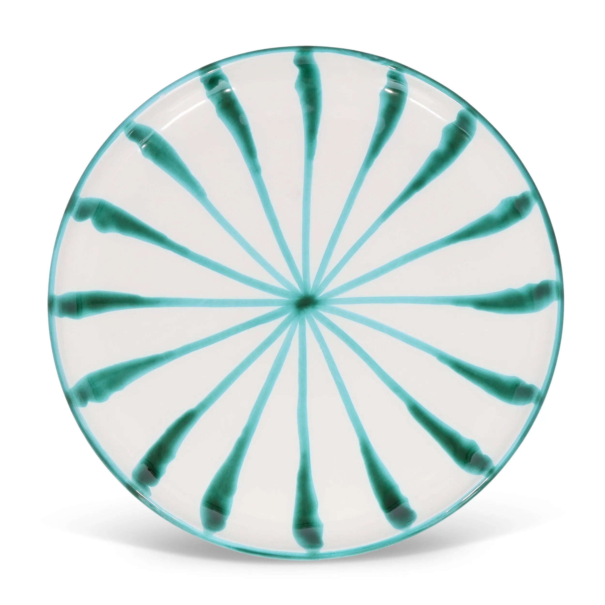 Dinner plate with candy cane stripes