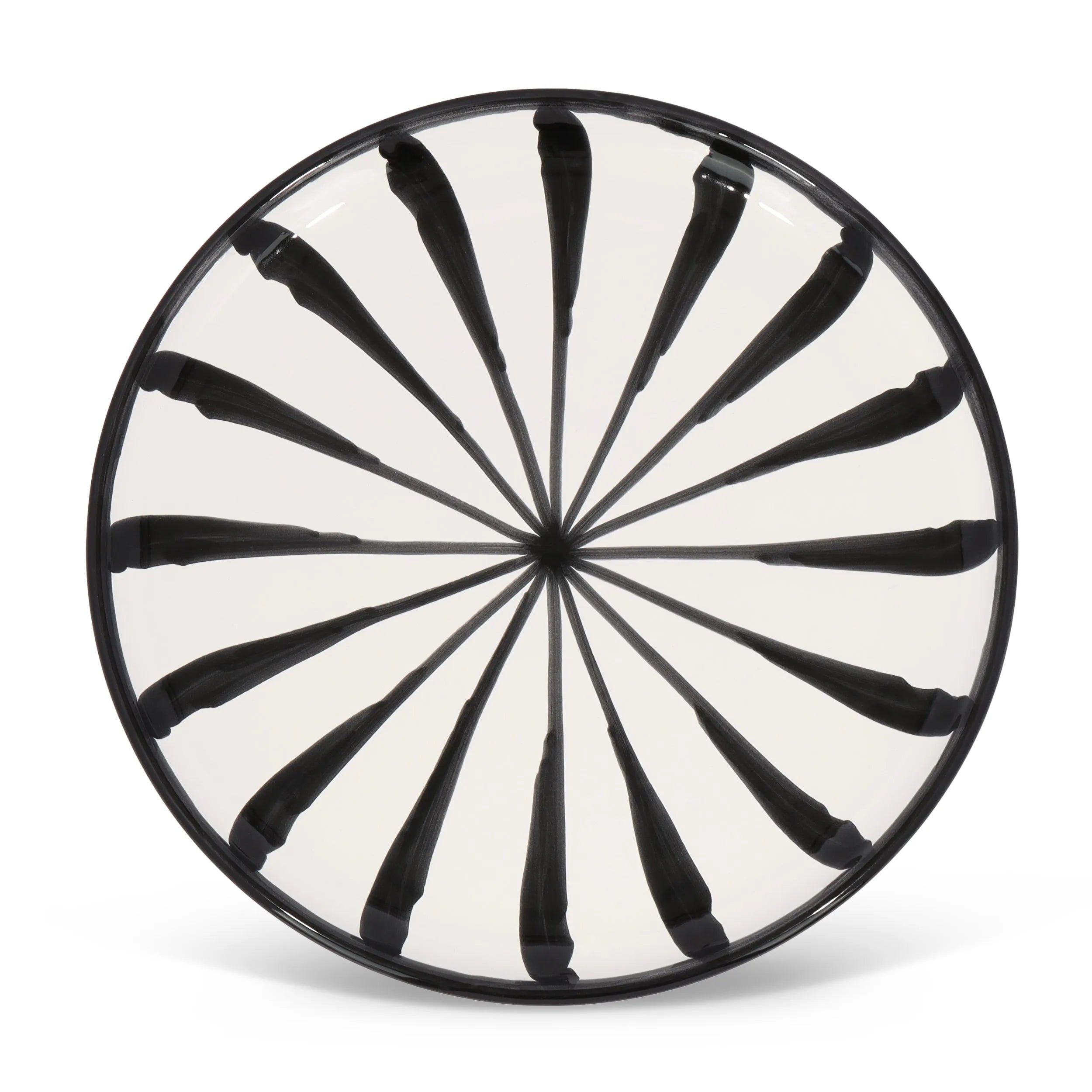 Dinner plate with candy cane stripes