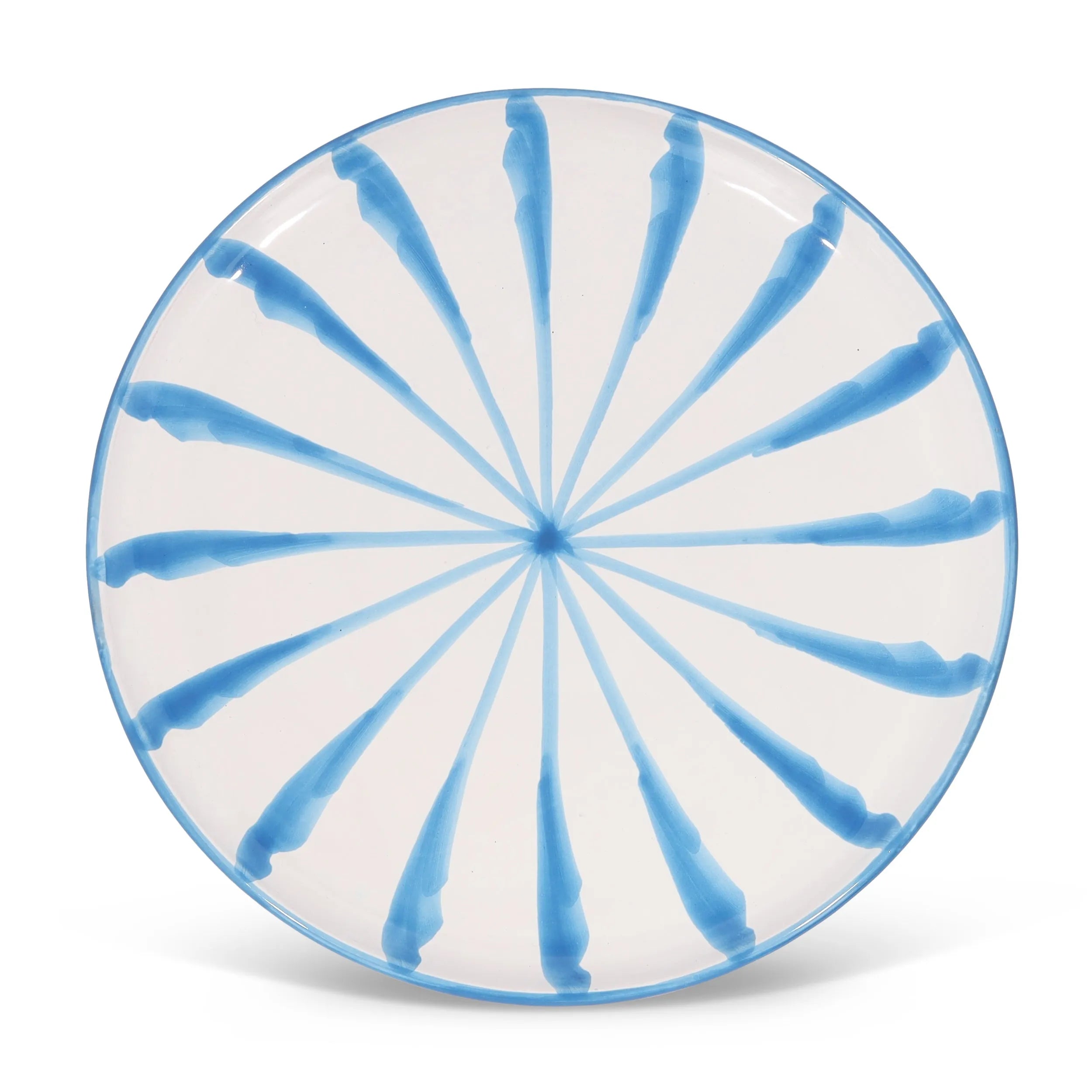 Dinner plate with candy cane stripes