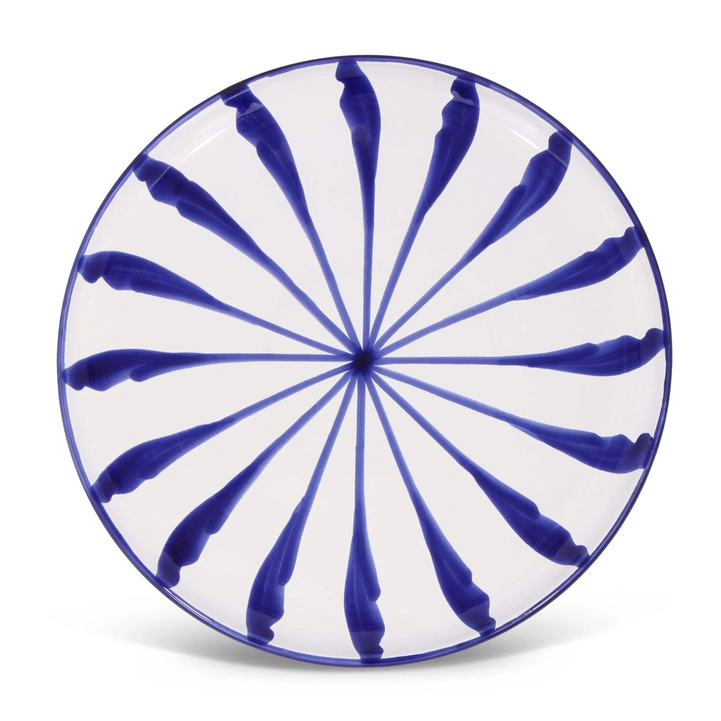 Dinner plate with candy cane stripes