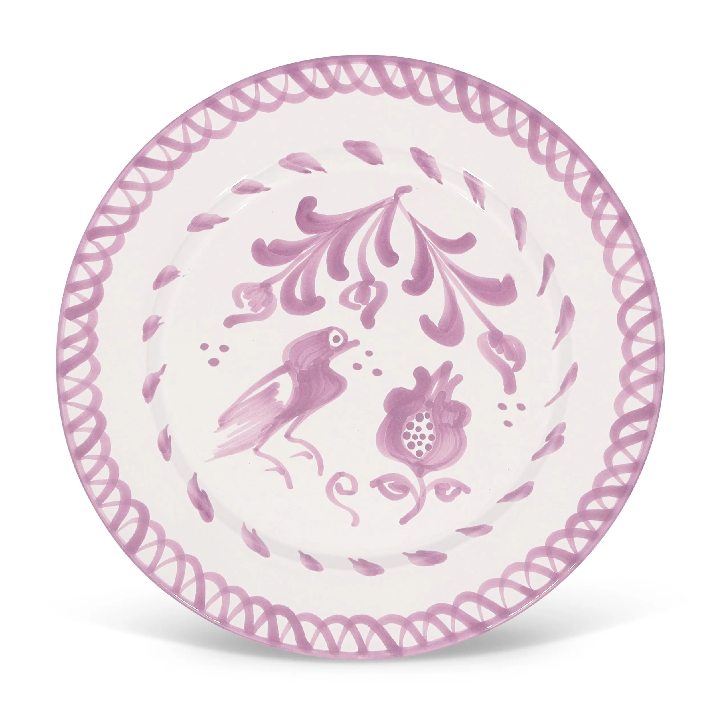 Dinner plate with hand painted designs