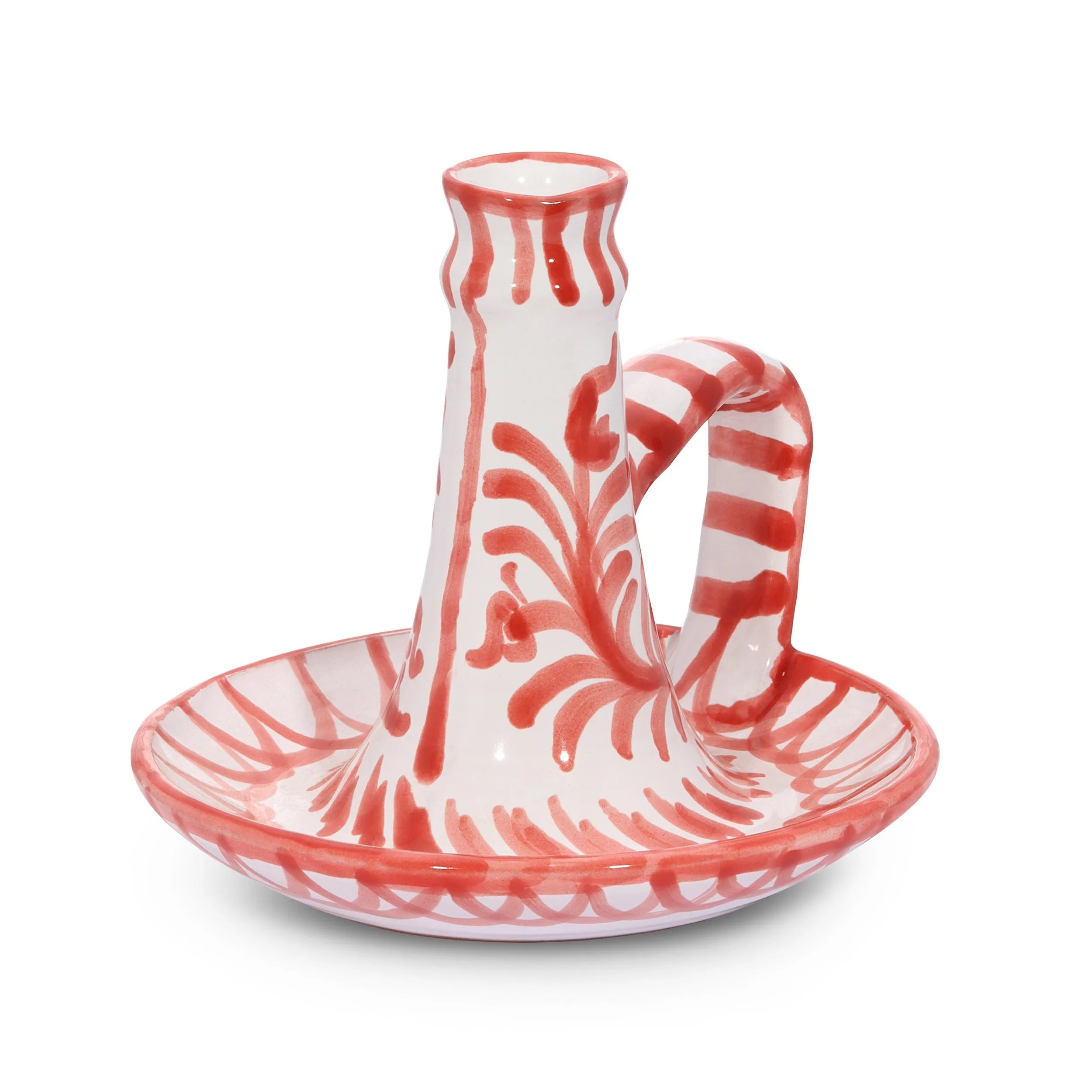 Candlestick with hand painted designs