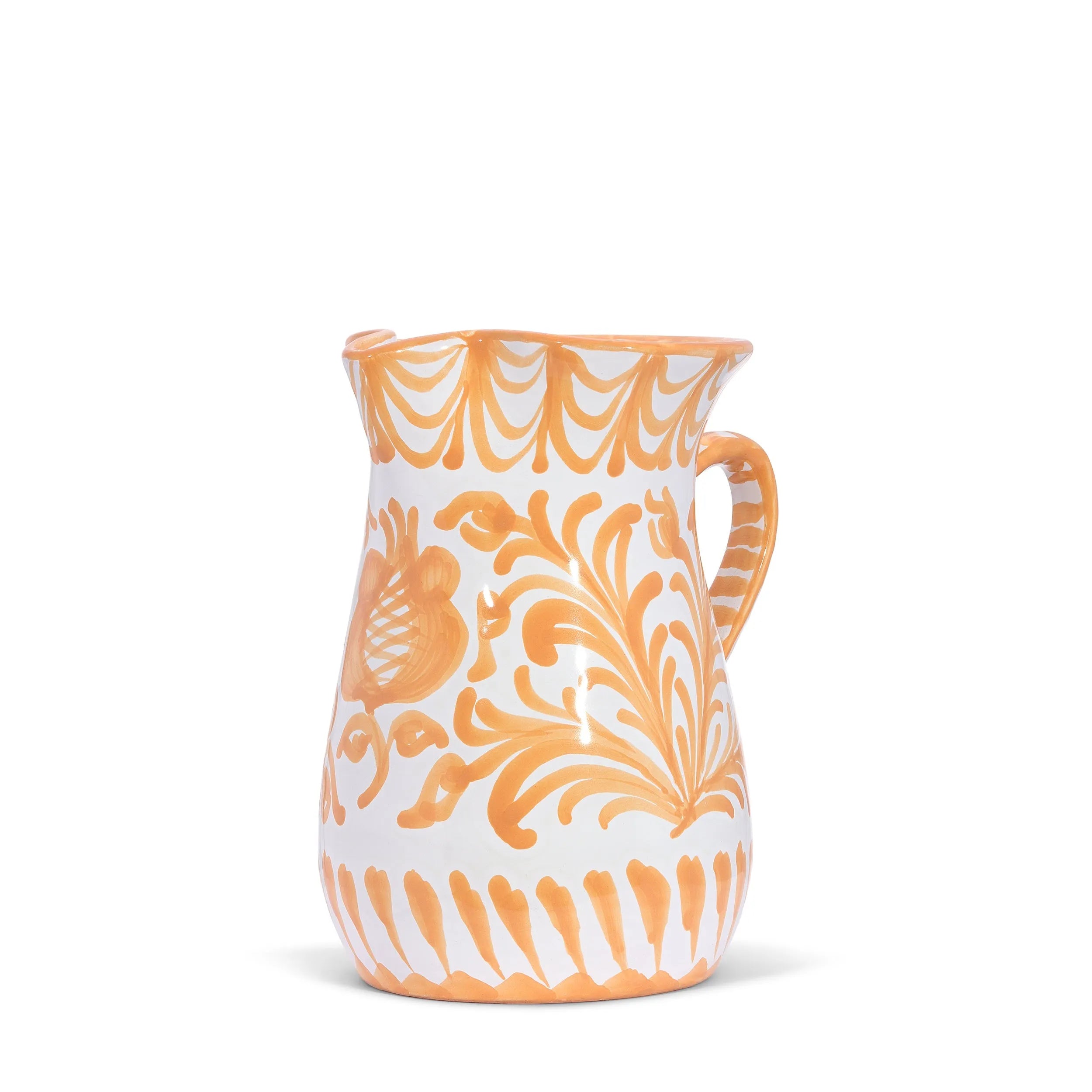 Small pitcher with hand painted designs