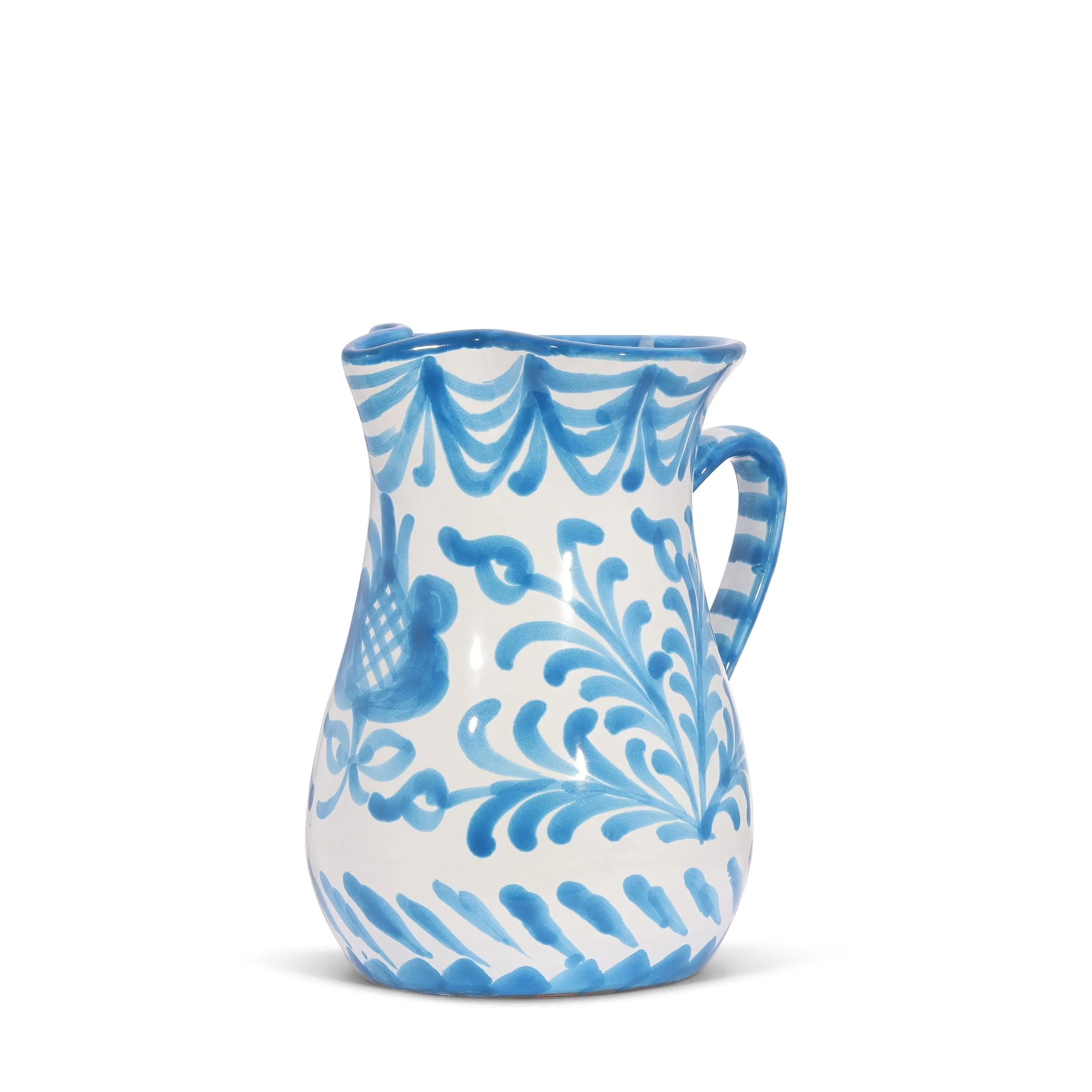 Small pitcher with hand painted designs