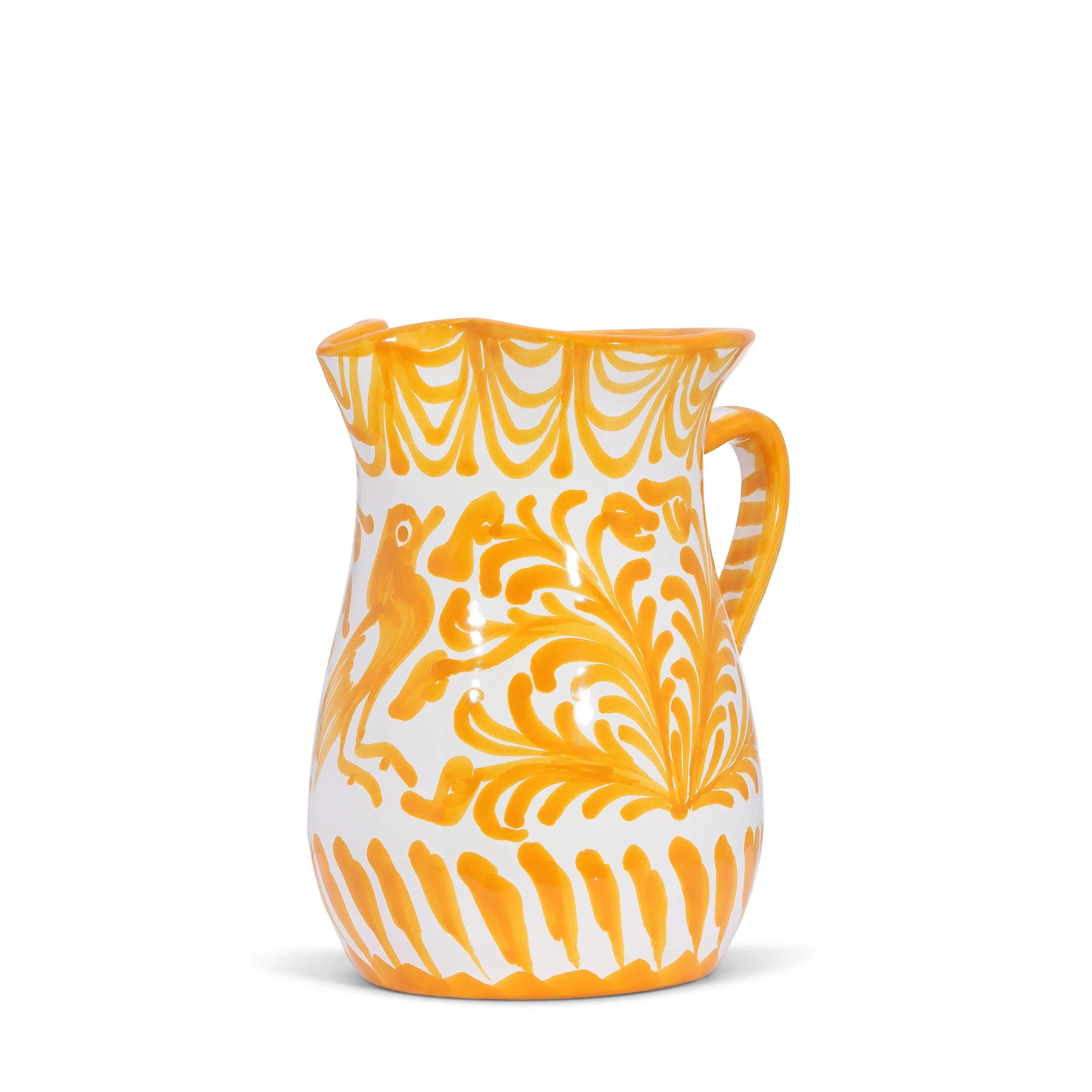 Small pitcher with hand painted designs