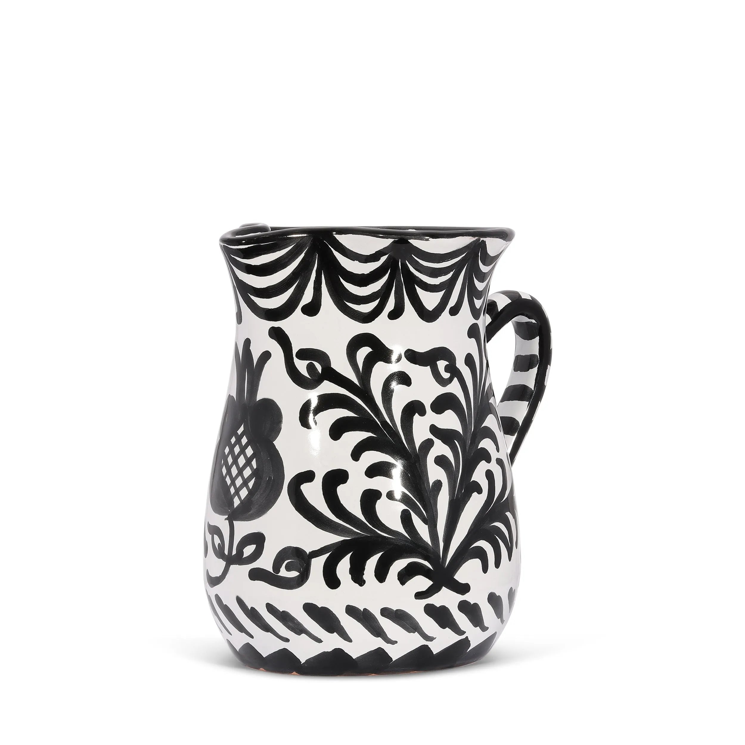 Small pitcher with hand painted designs