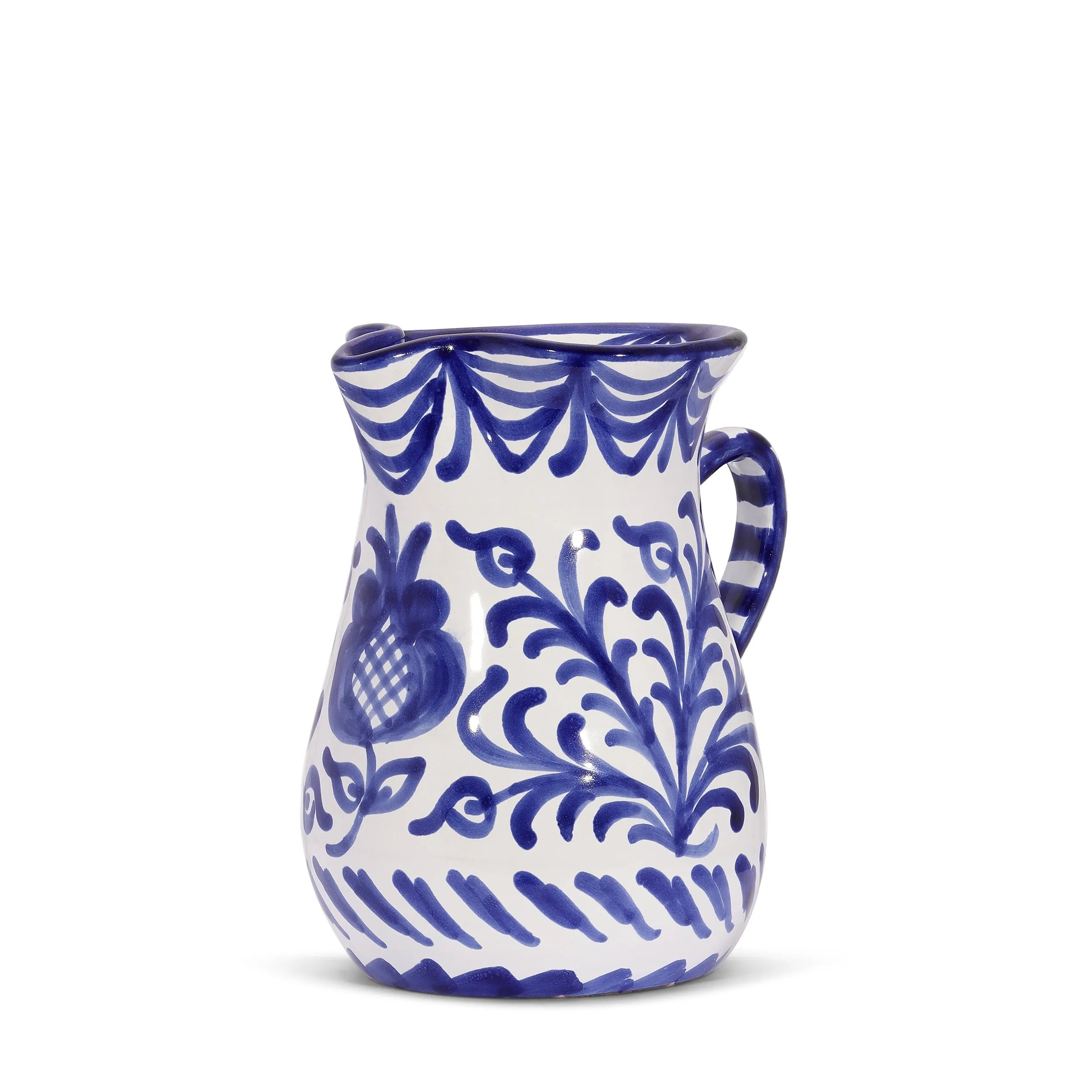 Small pitcher with hand painted designs