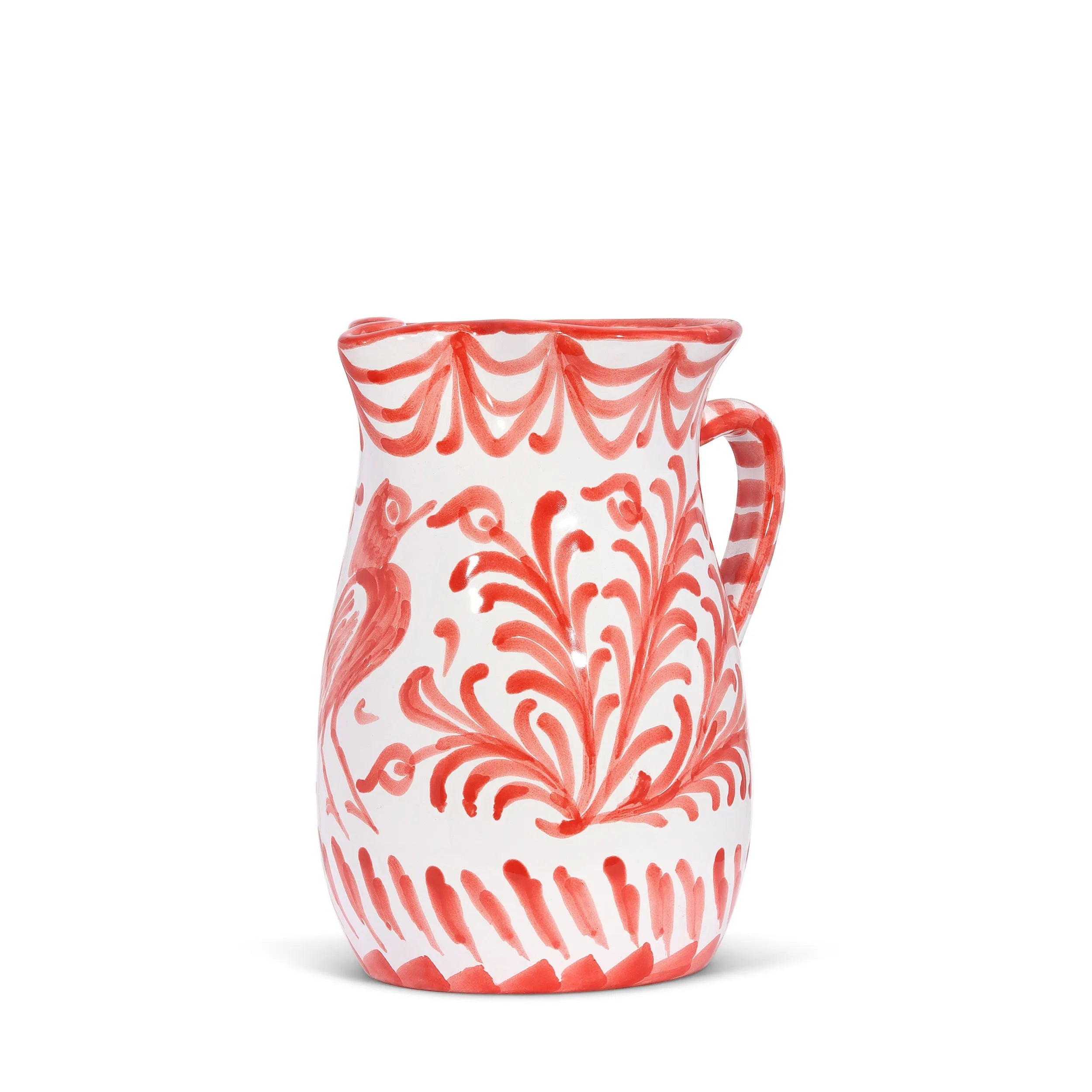 Small pitcher with hand painted designs