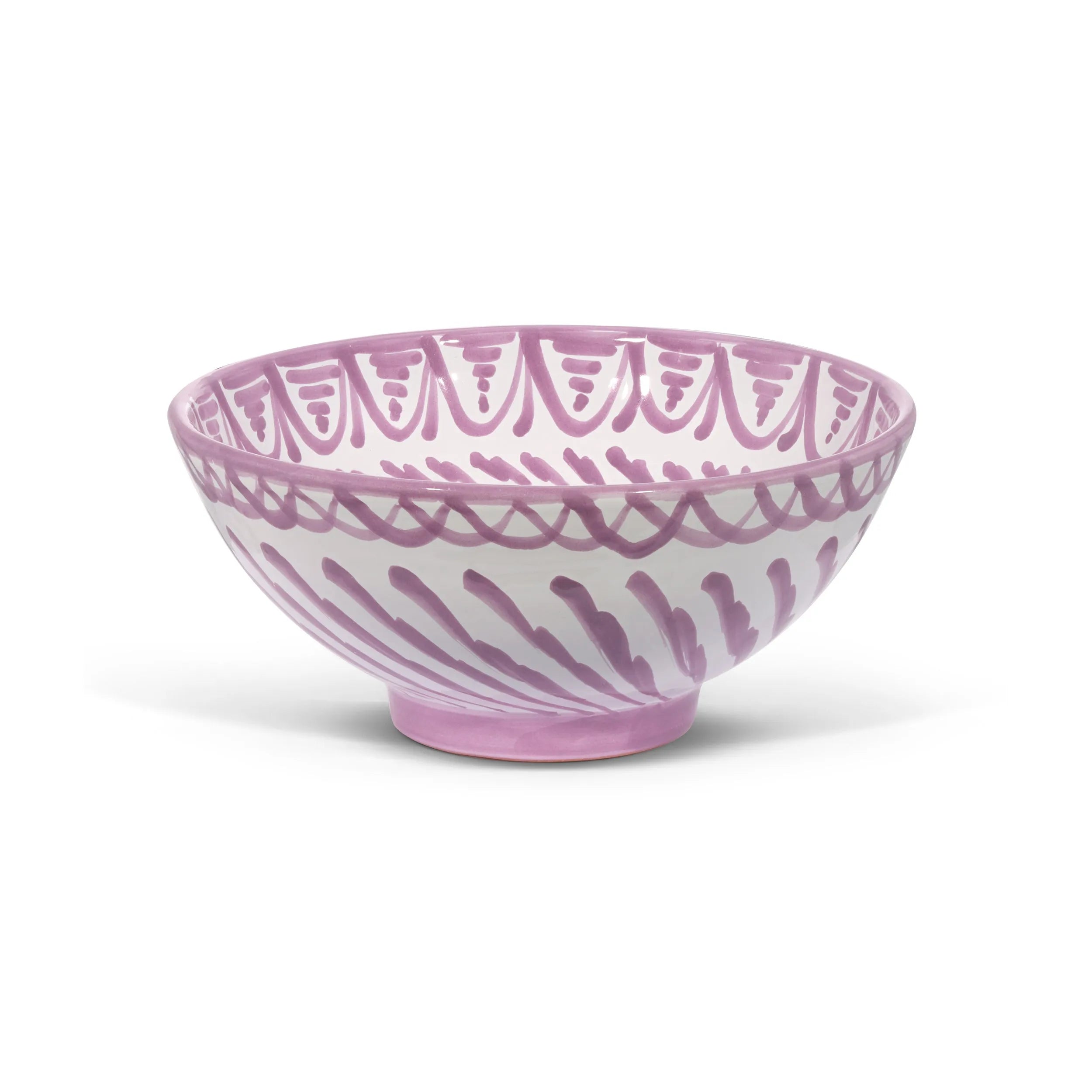 Medium bowl with hand painted designs