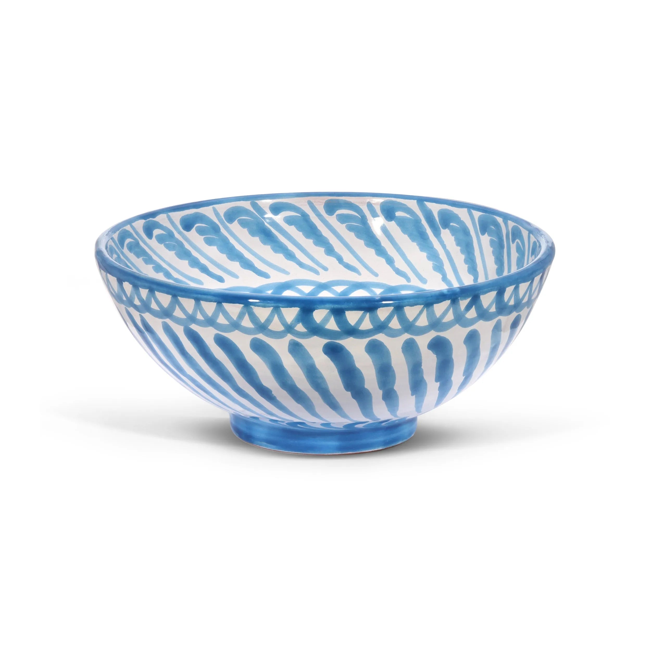 Medium bowl with hand painted designs