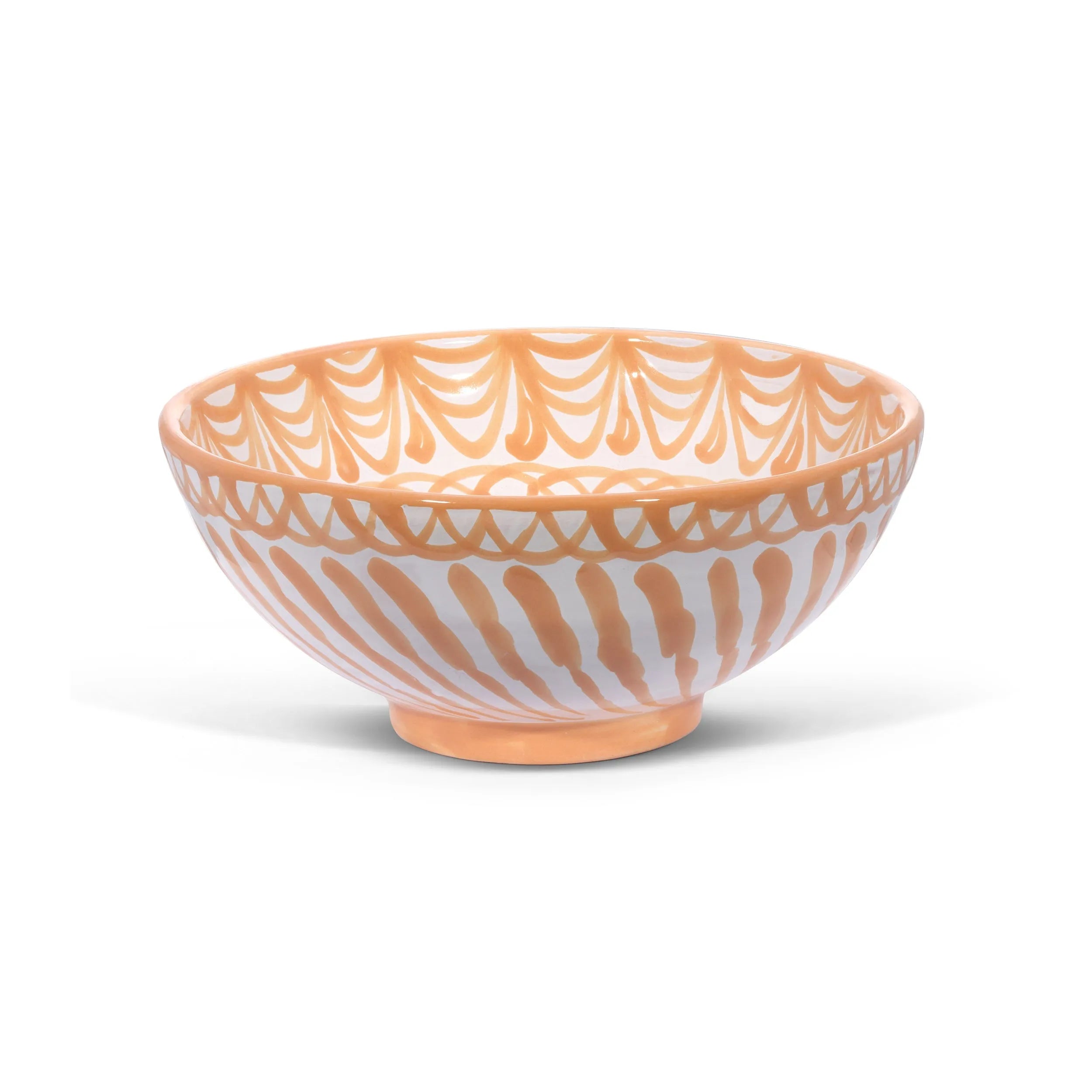 Medium bowl with hand painted designs