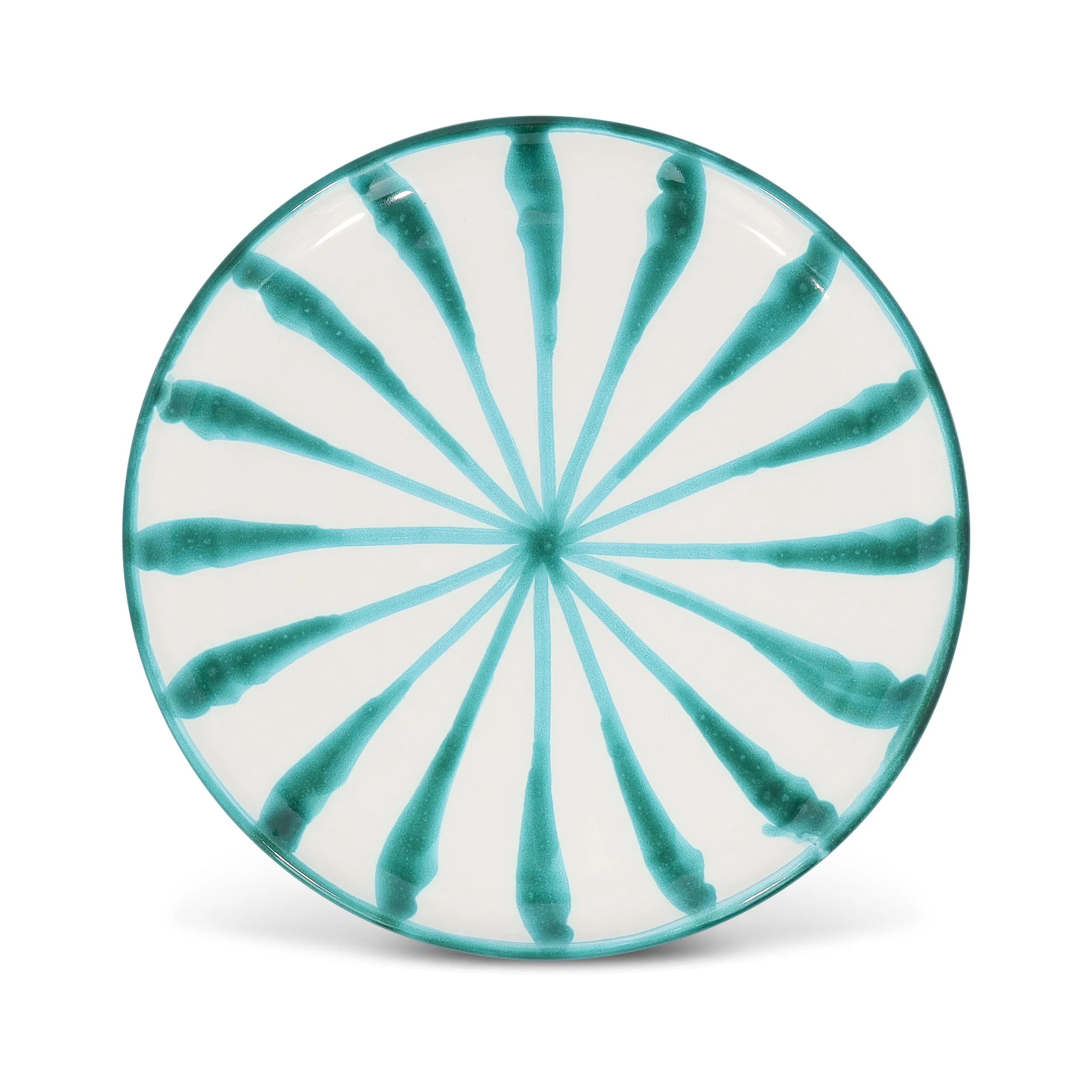 Salad plate with candy cane stripes