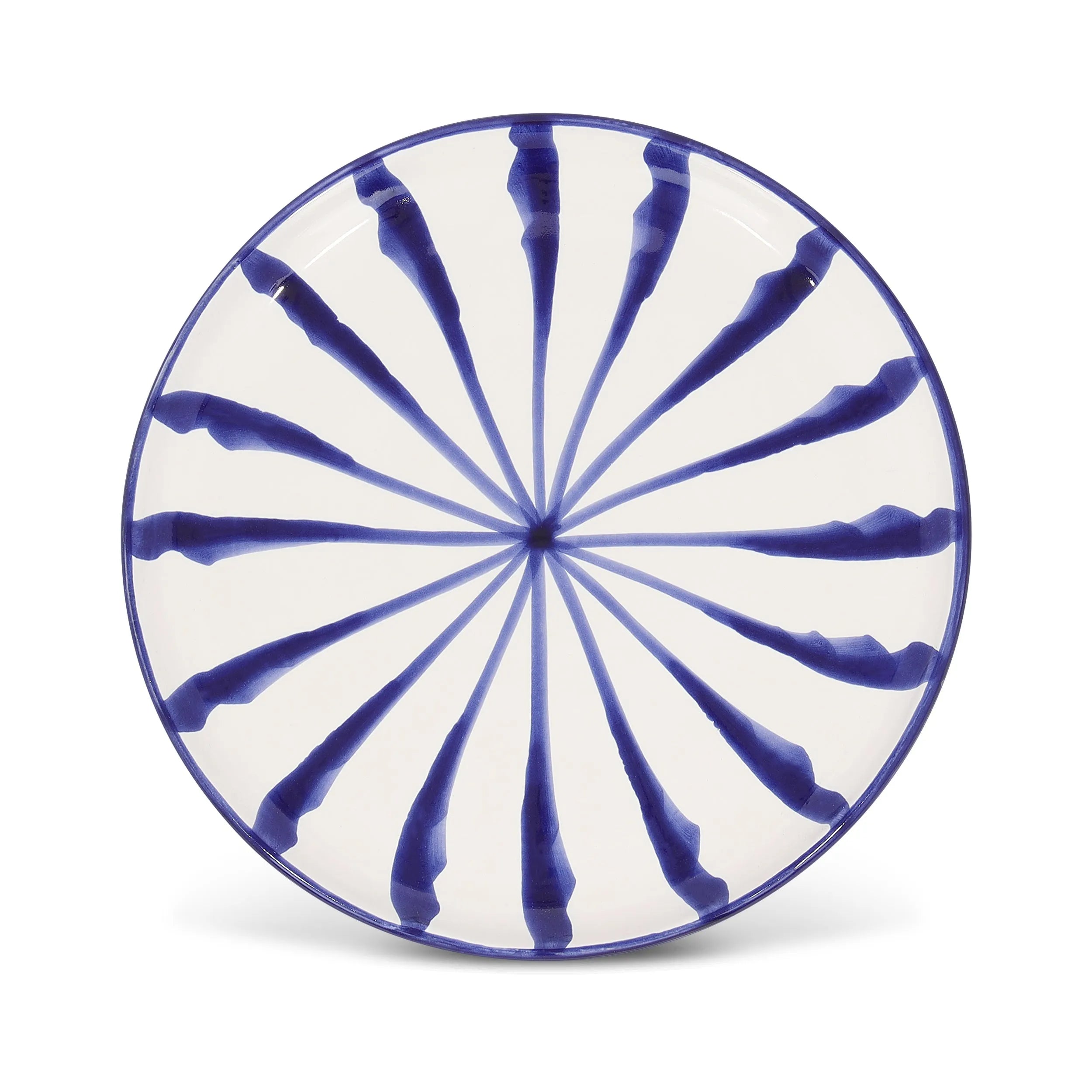 Salad plate with candy cane stripes