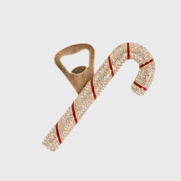 Candy cane bottle opener