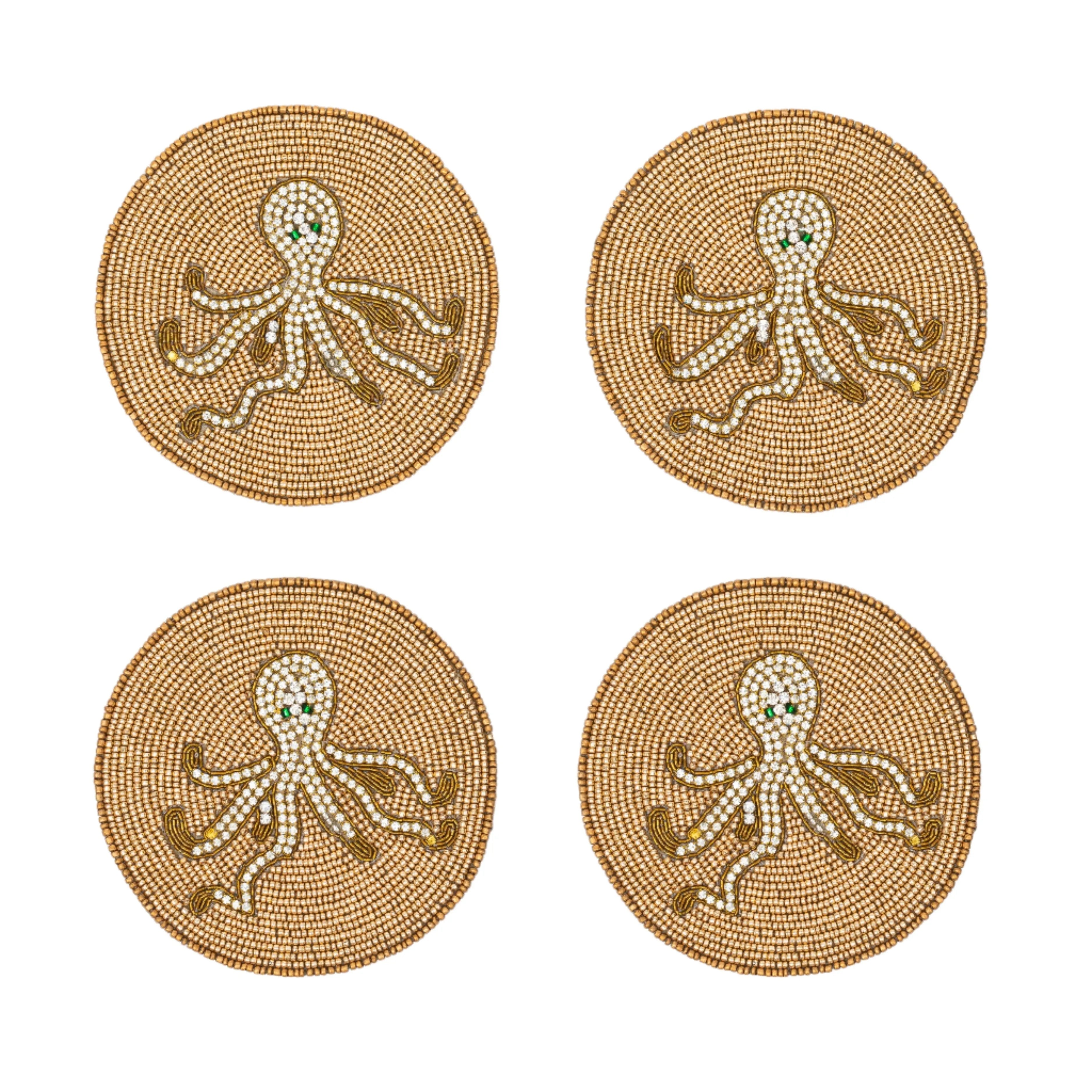 Octopus coaster, set of four