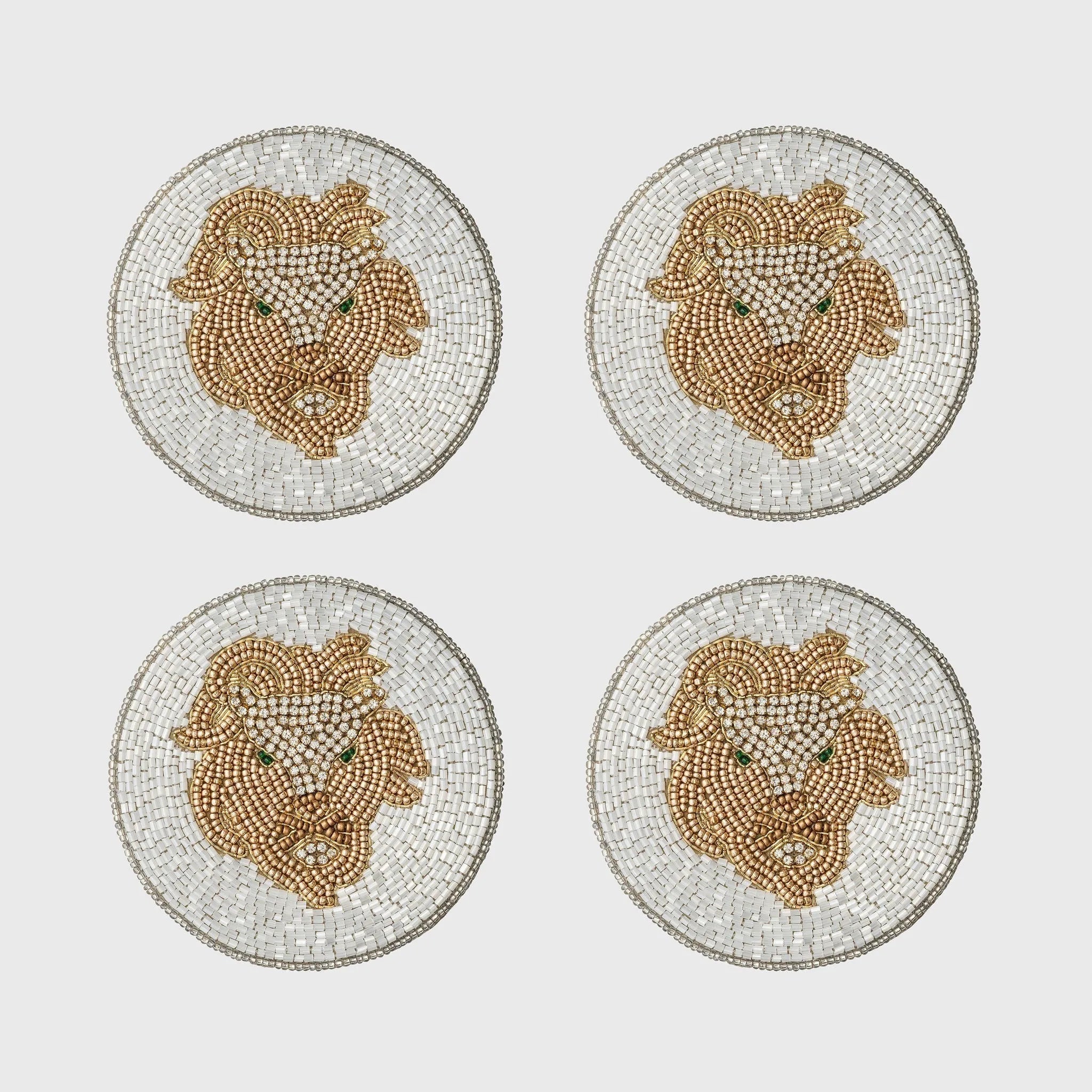 Leo coasters, set of four