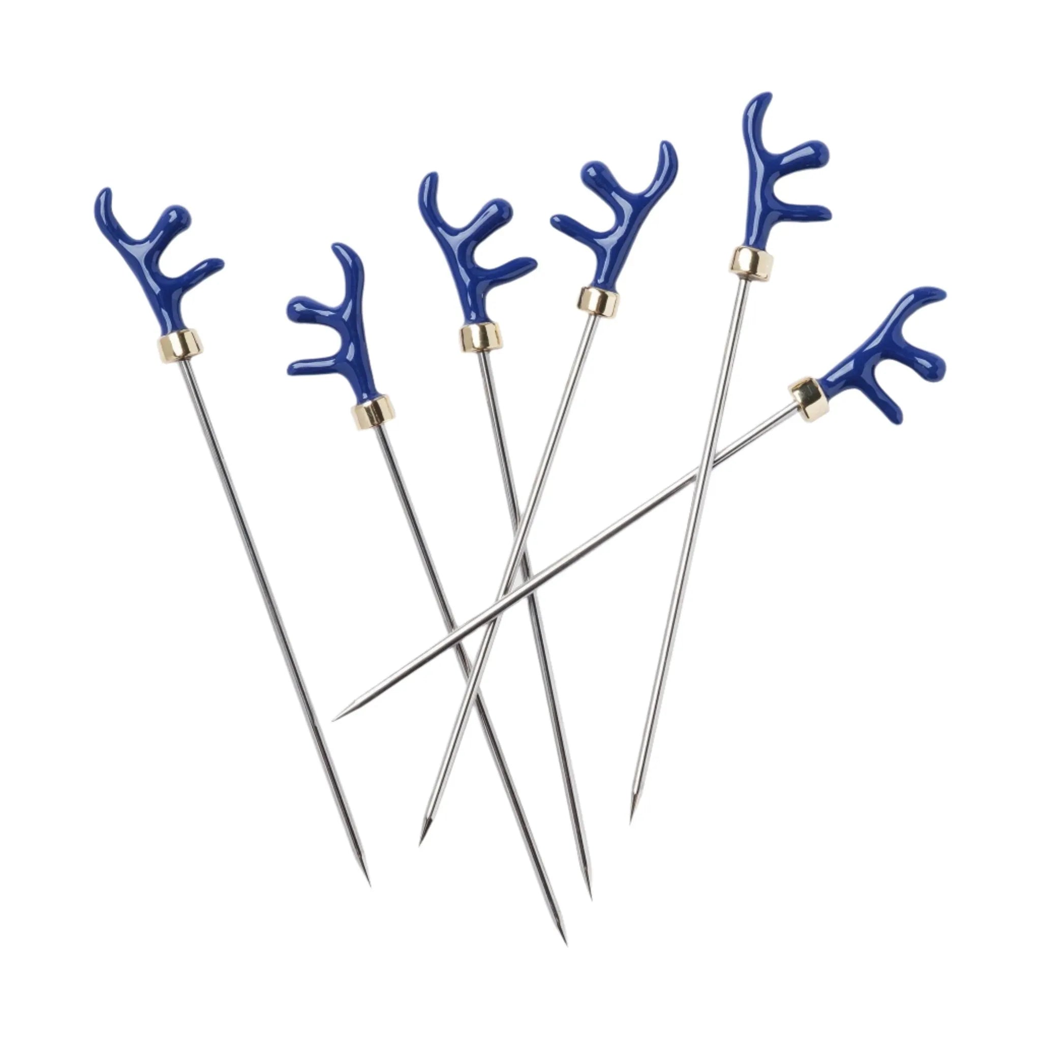 Coral cocktail picks, blue