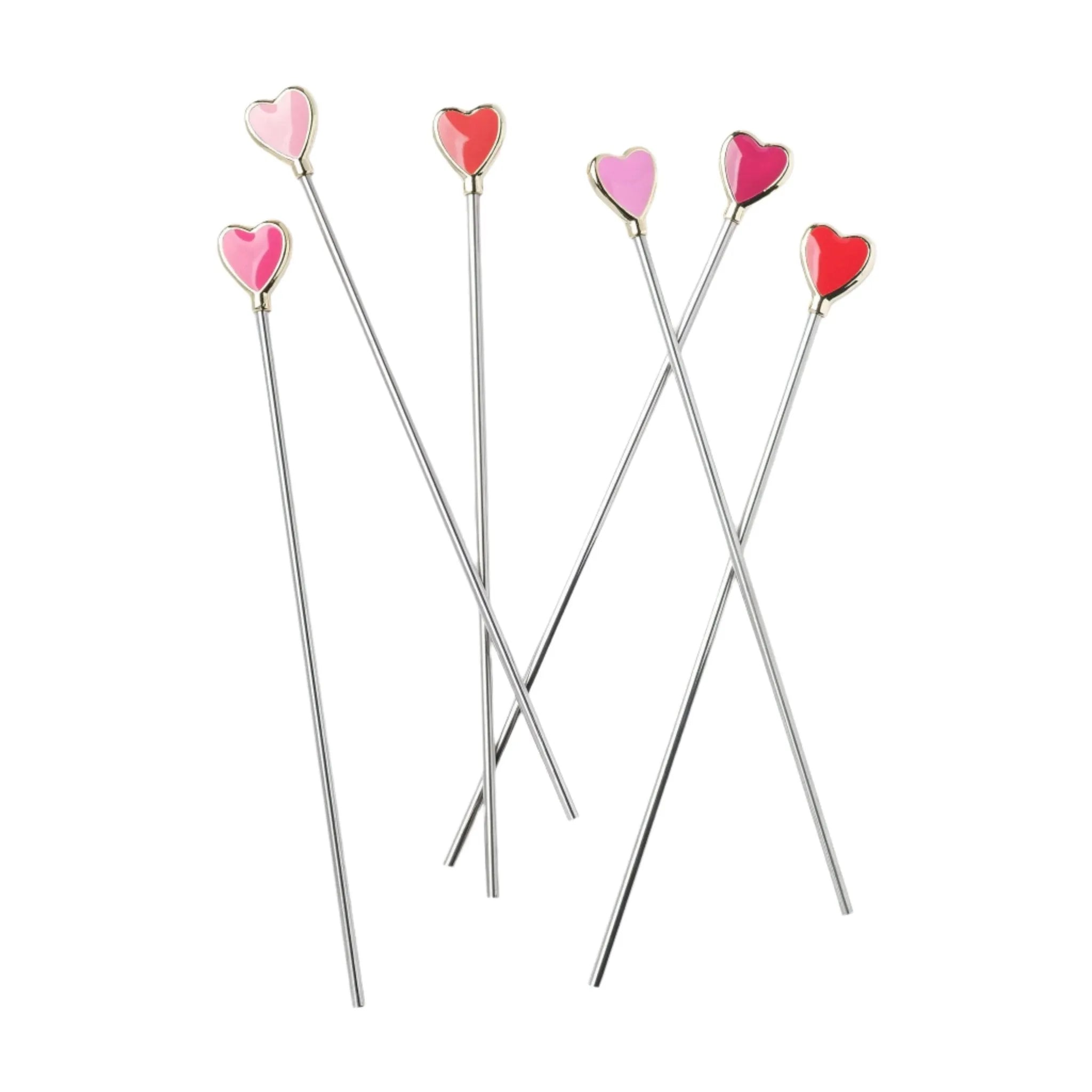 Heart swizzle sticks