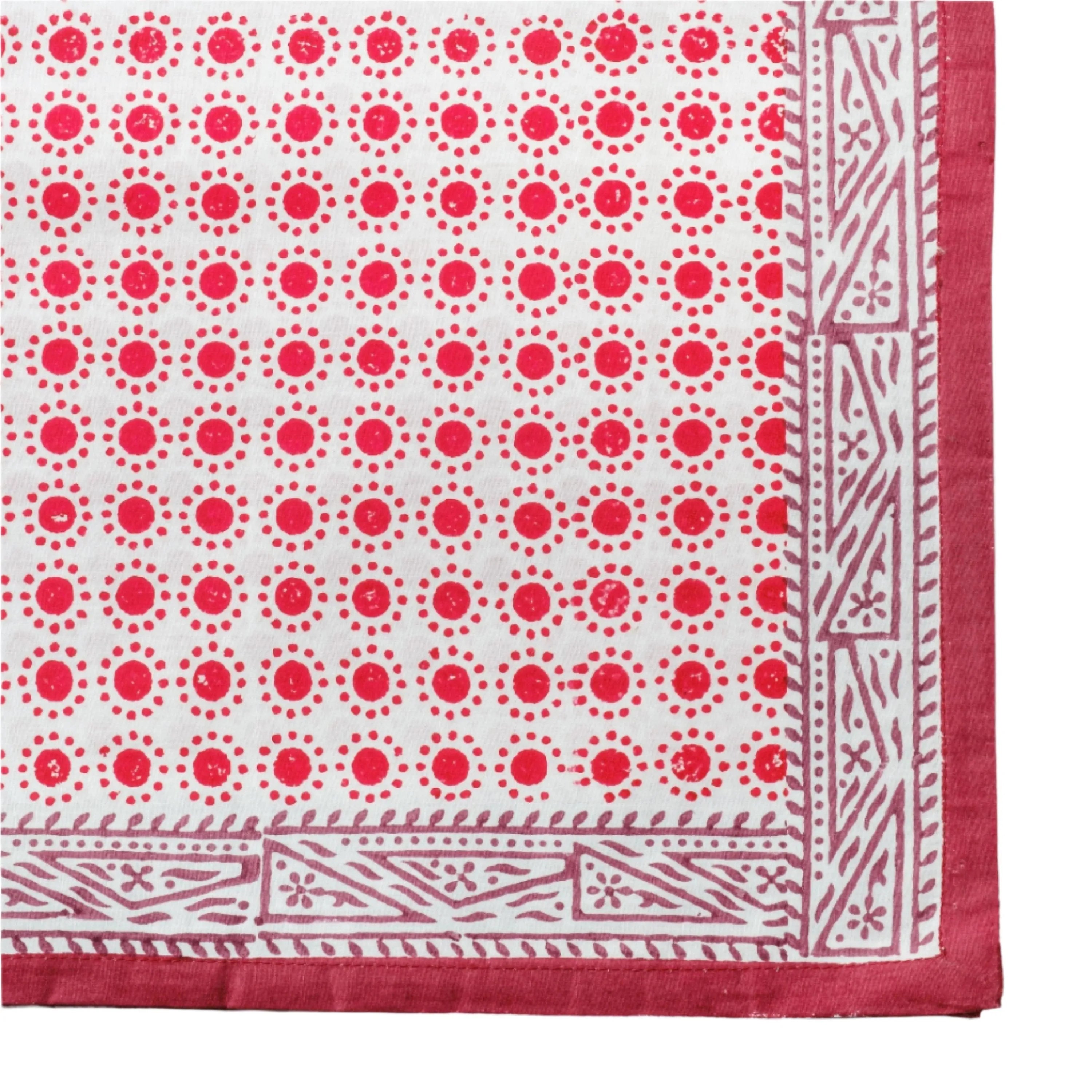 Dot print tablecloth, red