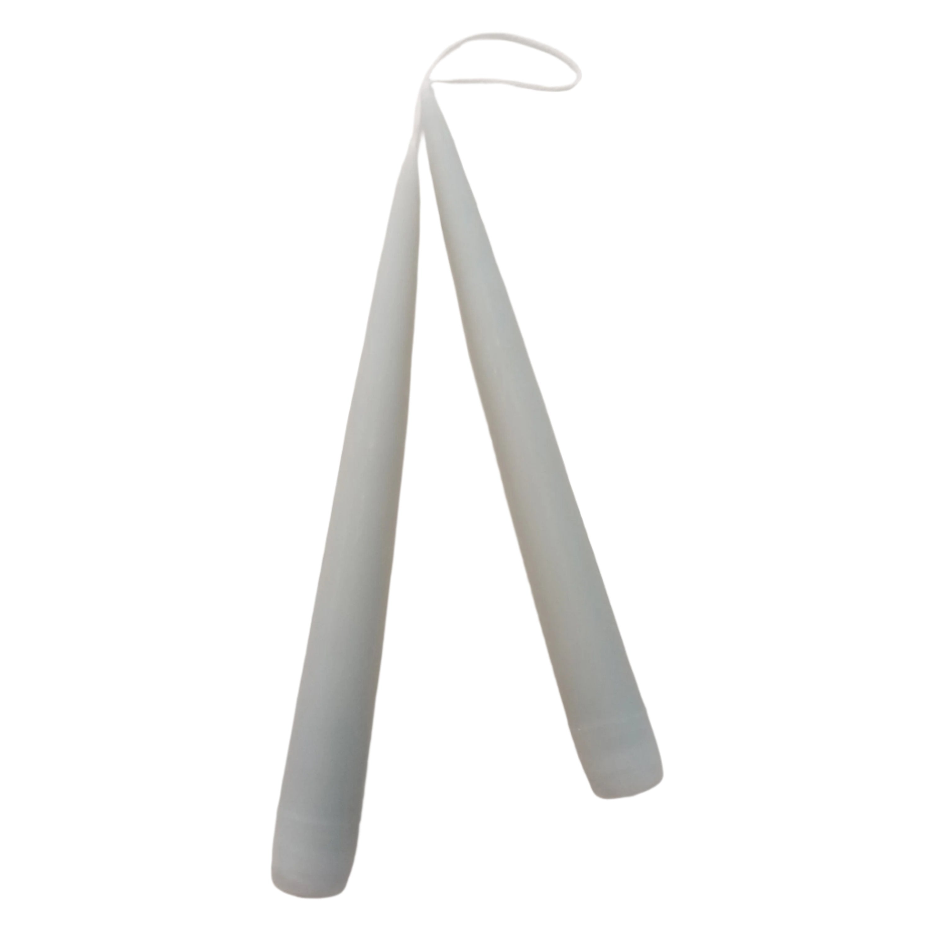 Taper candles, pewter, box of 10