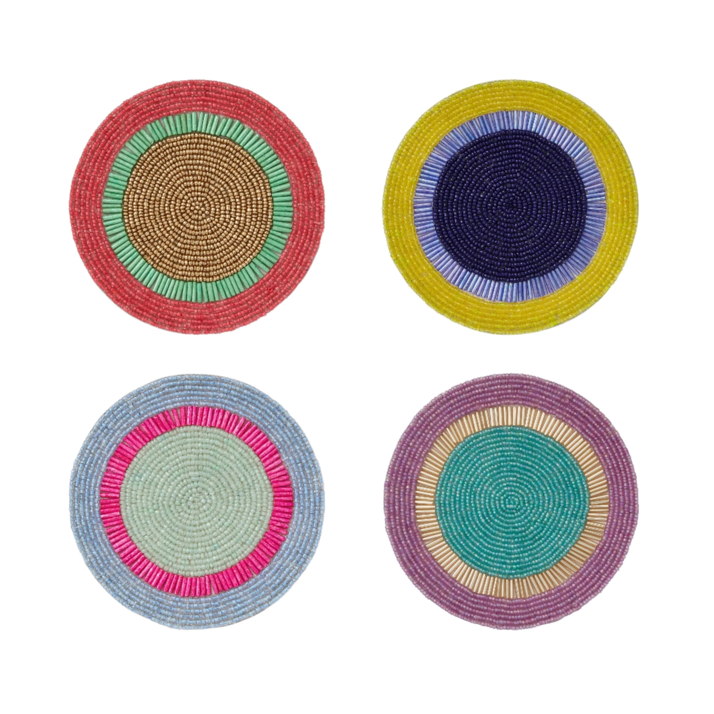 Bright stripe coasters