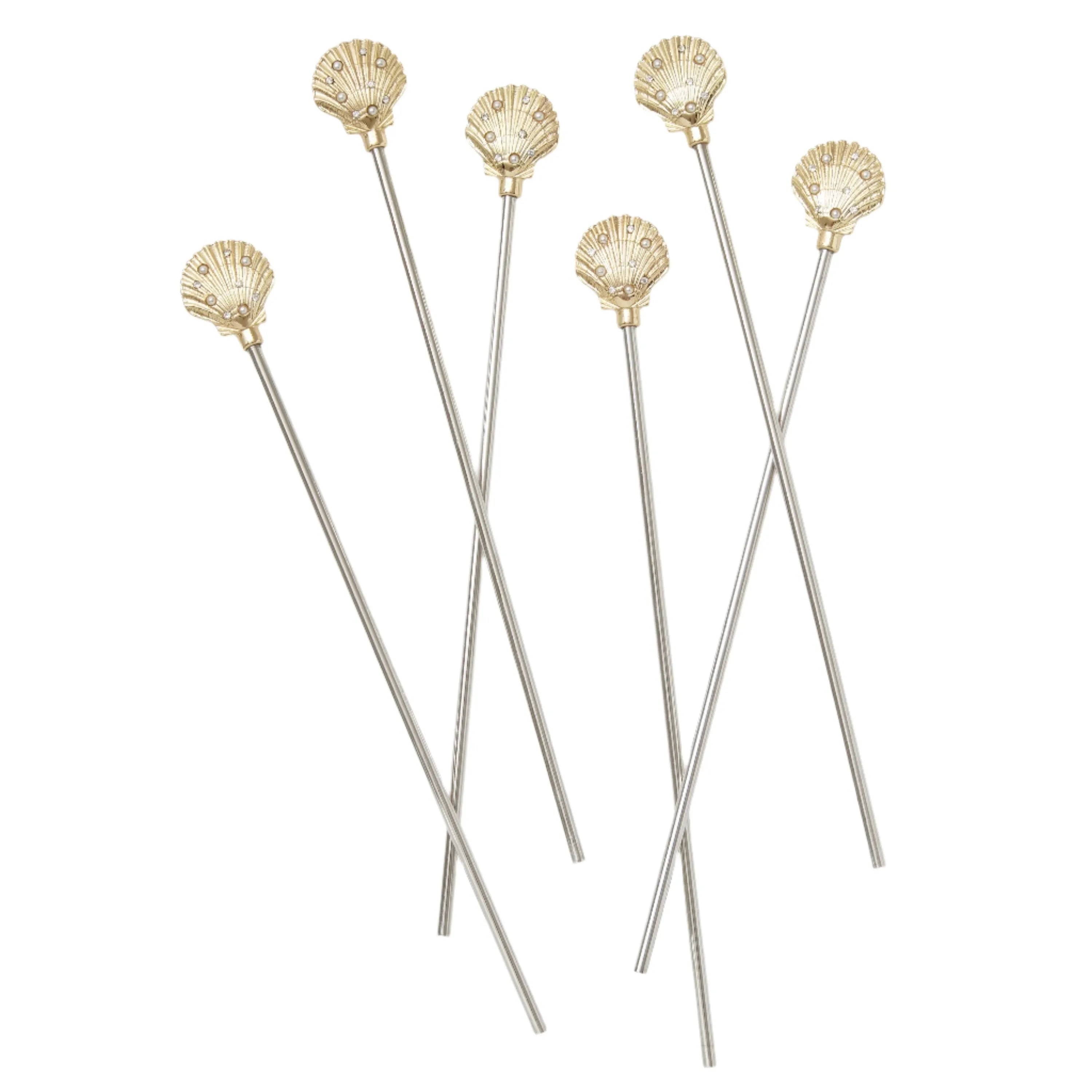 Shell swizzle sticks