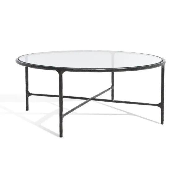 Safavieh Jessa Black Round Metal Coffee Table