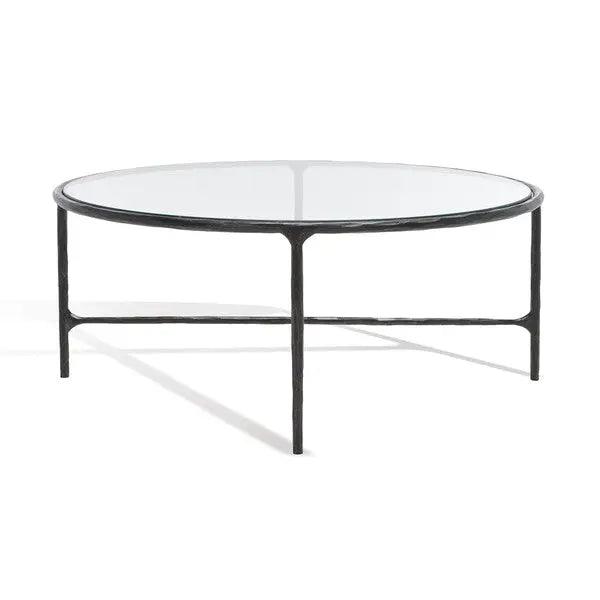 Safavieh Jessa Black Round Metal Coffee Table