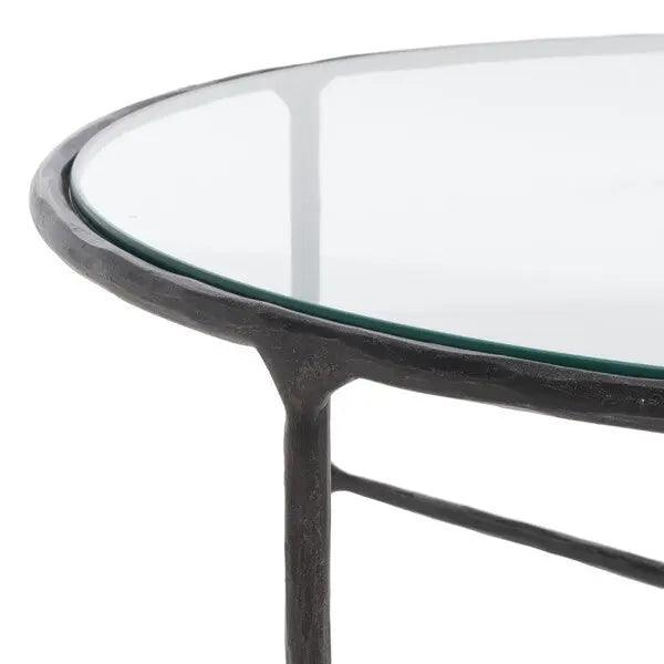 Safavieh Jessa Black Round Metal Coffee Table