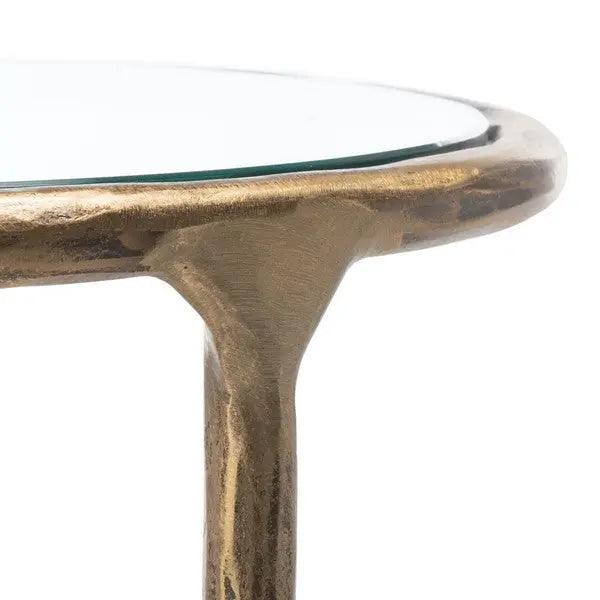 Safavieh Jessa Brass Forged Metal Round End Table