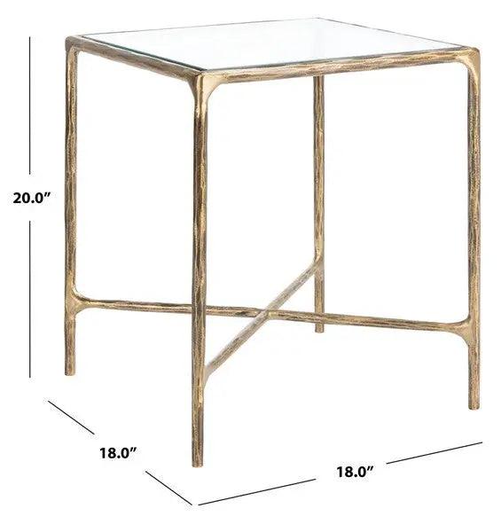 Safavieh Jessa Brass Forged Metal Square End Table