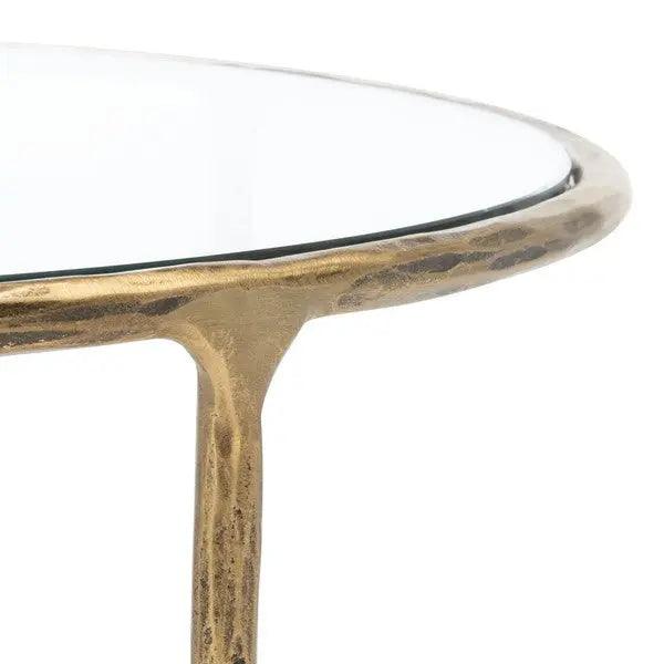 Safavieh Jessa Brass Round Metal Coffee Table