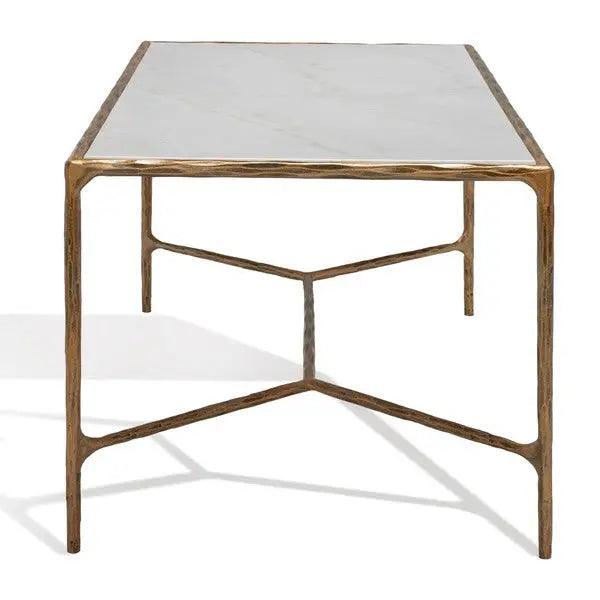 Safavieh Jessa Brass-White Metal Coffee Table