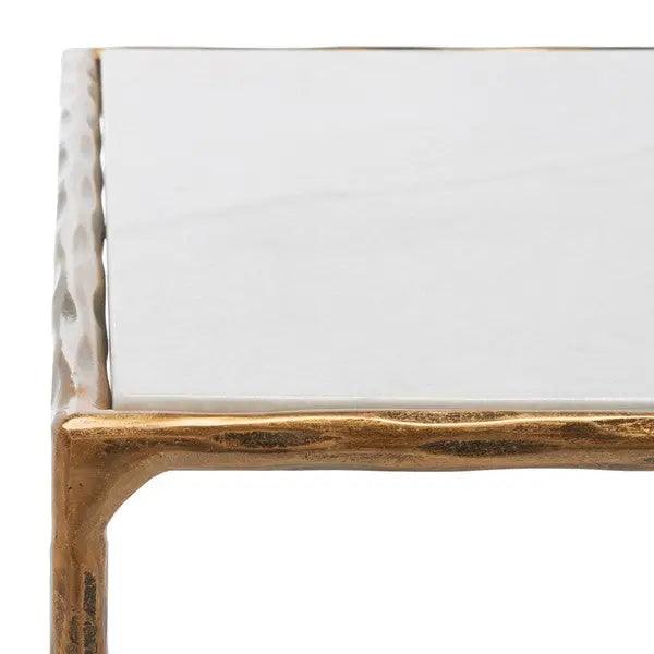 Safavieh Jessa Brass-White Metal Coffee Table