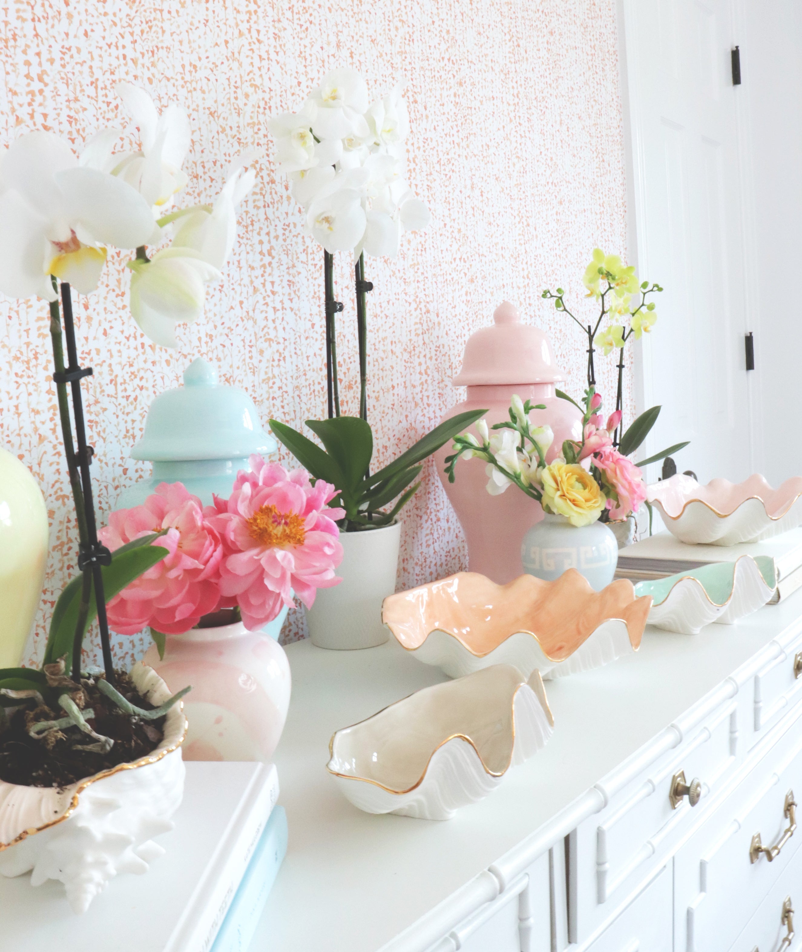 Cherry Blossom Pink Ginger Jars