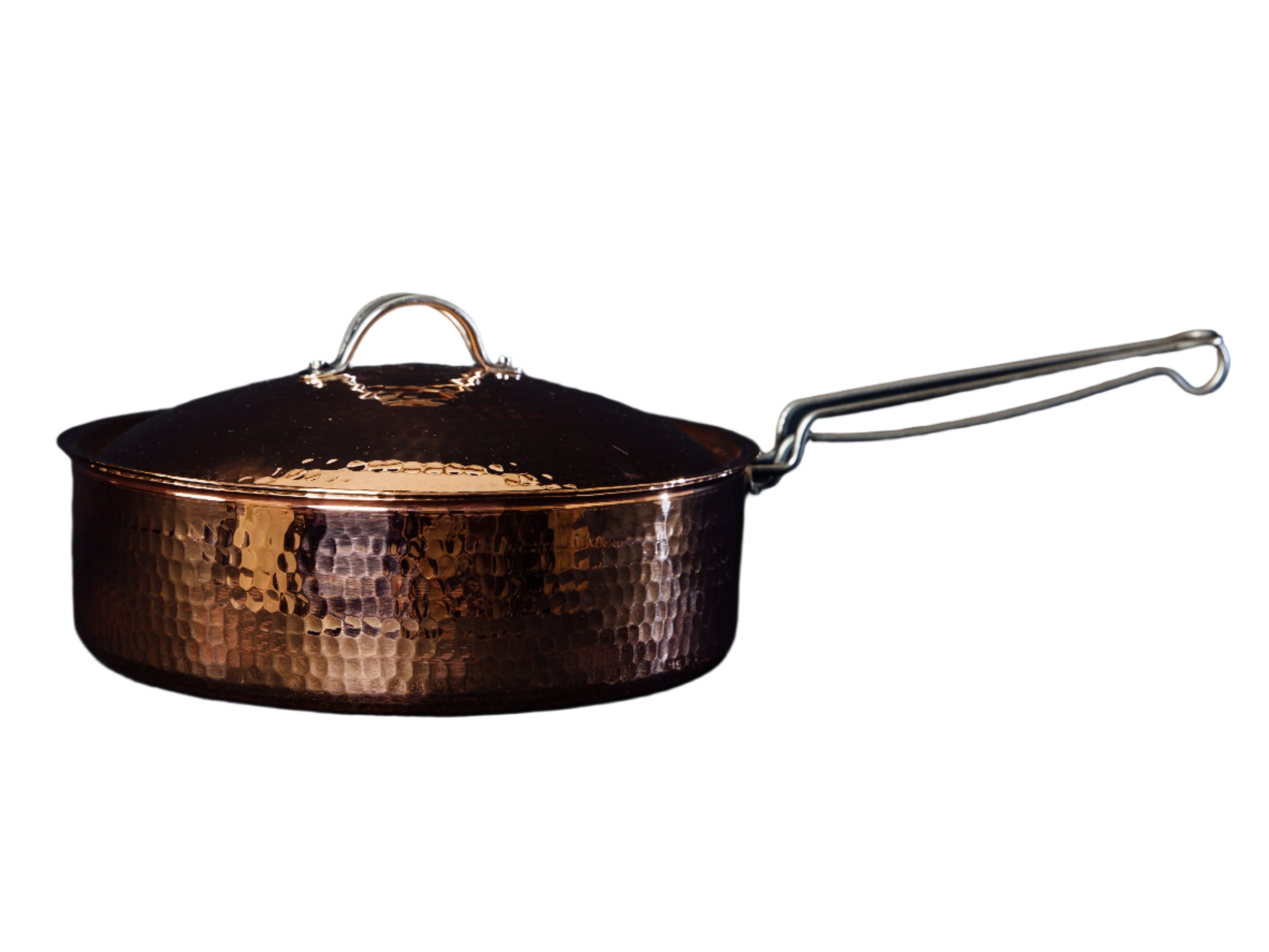 Copper Saute Pan with lid, 3 quart