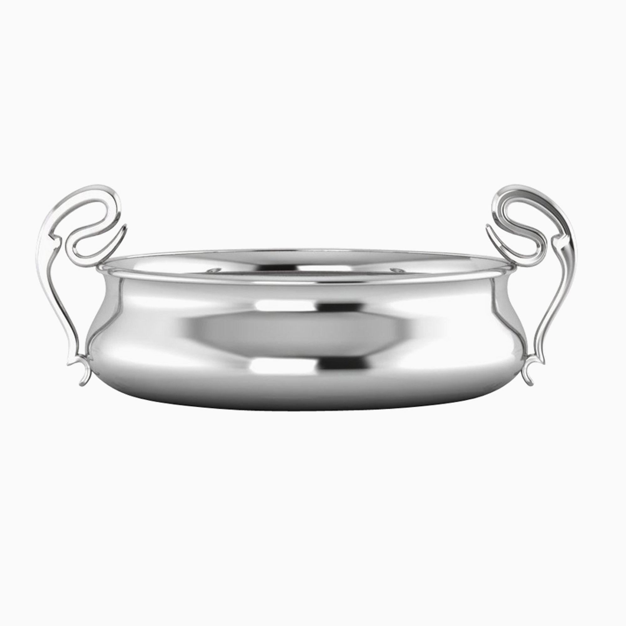 Curve Sterling Silver Baby Porringer by Krysaliis