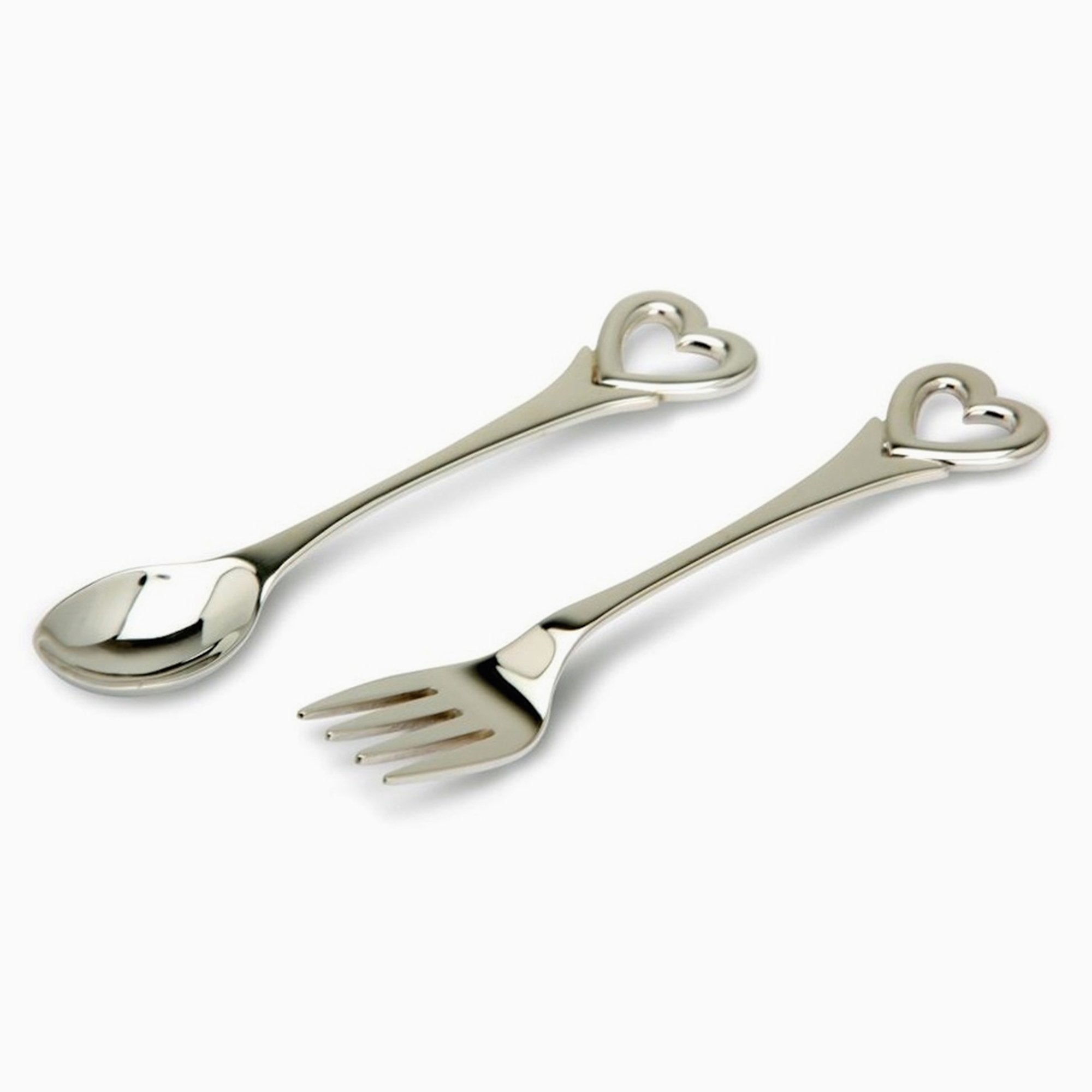 Heart Sterling Silver Baby Spoon & Fork set by Krysaliis