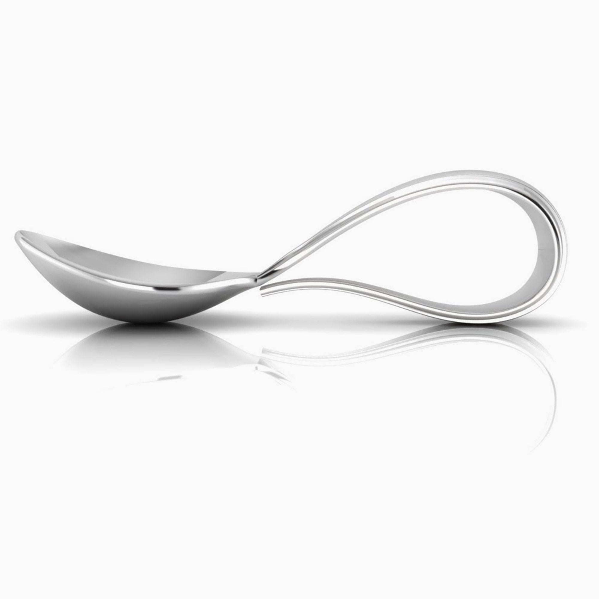 Bent Curved Sterling Silver Baby Spoon by Krysaliis