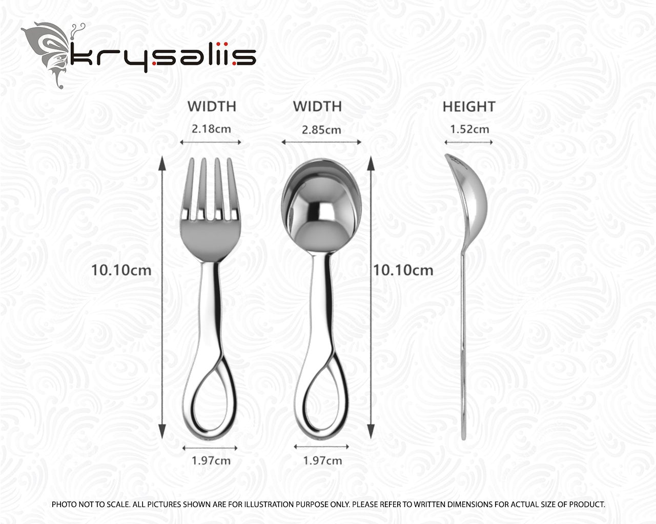 Sophie Baby Sterling Silver Spoon & Fork Set by Krysaliis